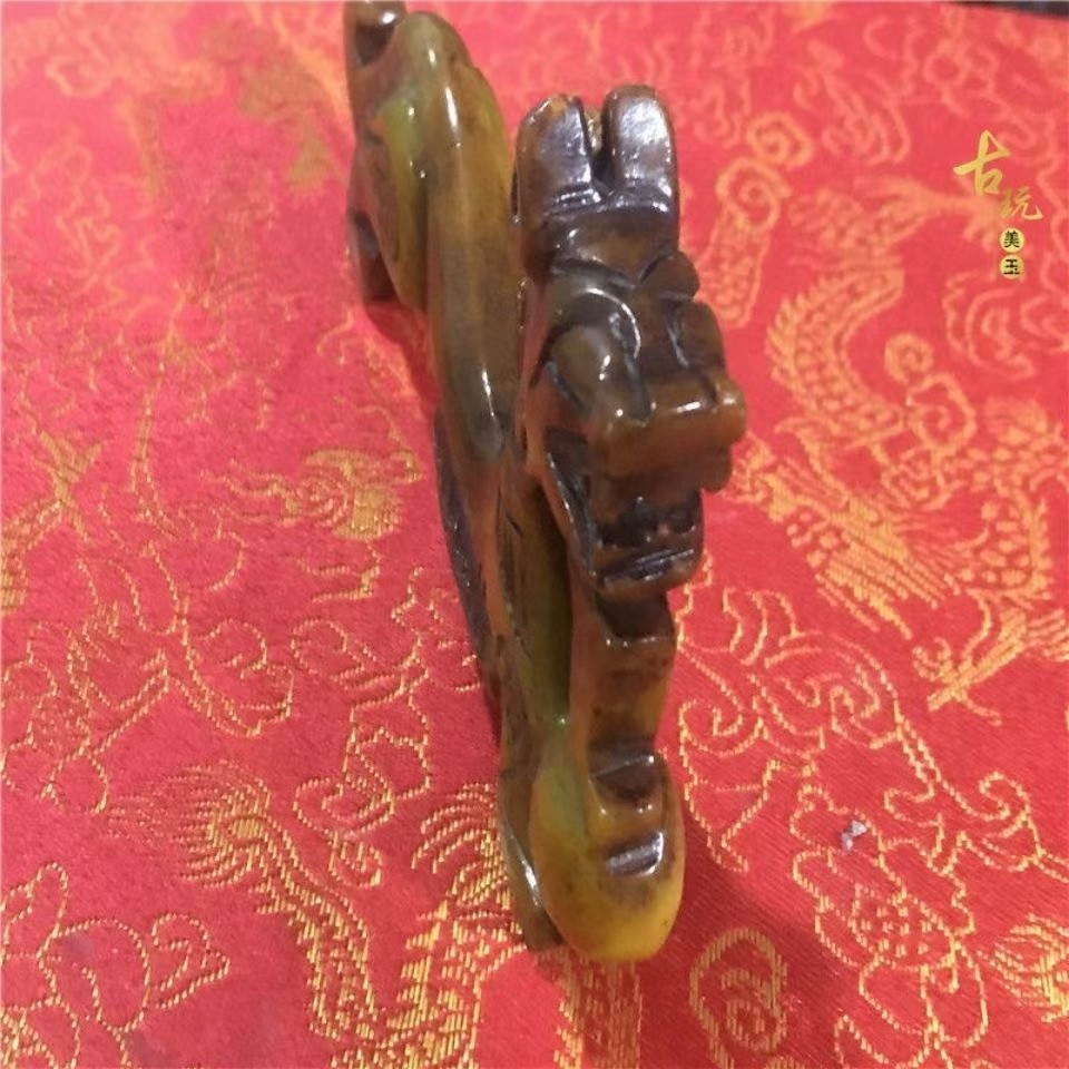 战国岫玉汉代古玩玉器古董玉石挂件高古玉老玉货吊坠把件摆件虎符