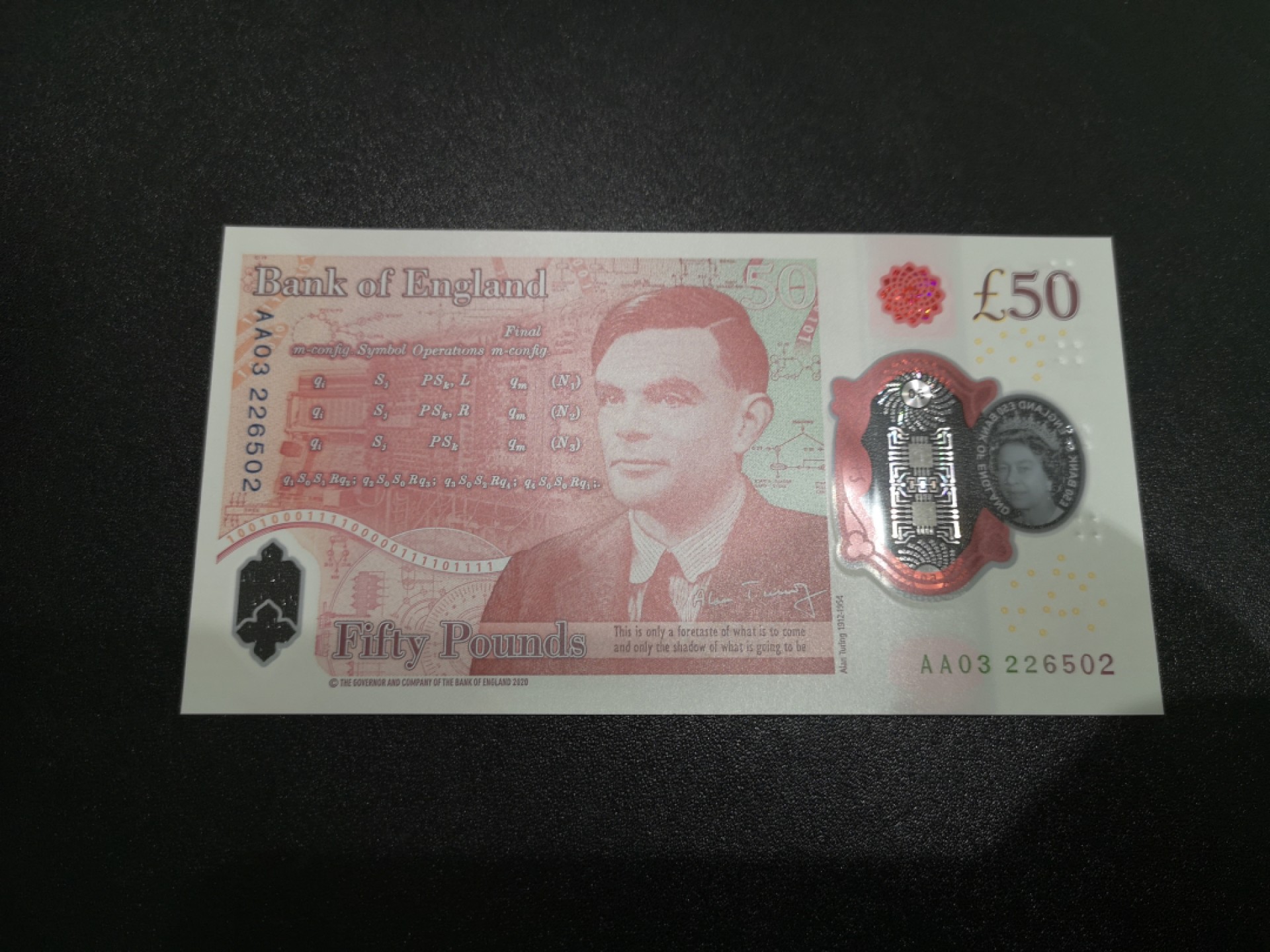 《外钞收藏家》第一百七十一期拍卖（本期97件） 英格兰最新版50镑 塑料钞 AA冠 无47