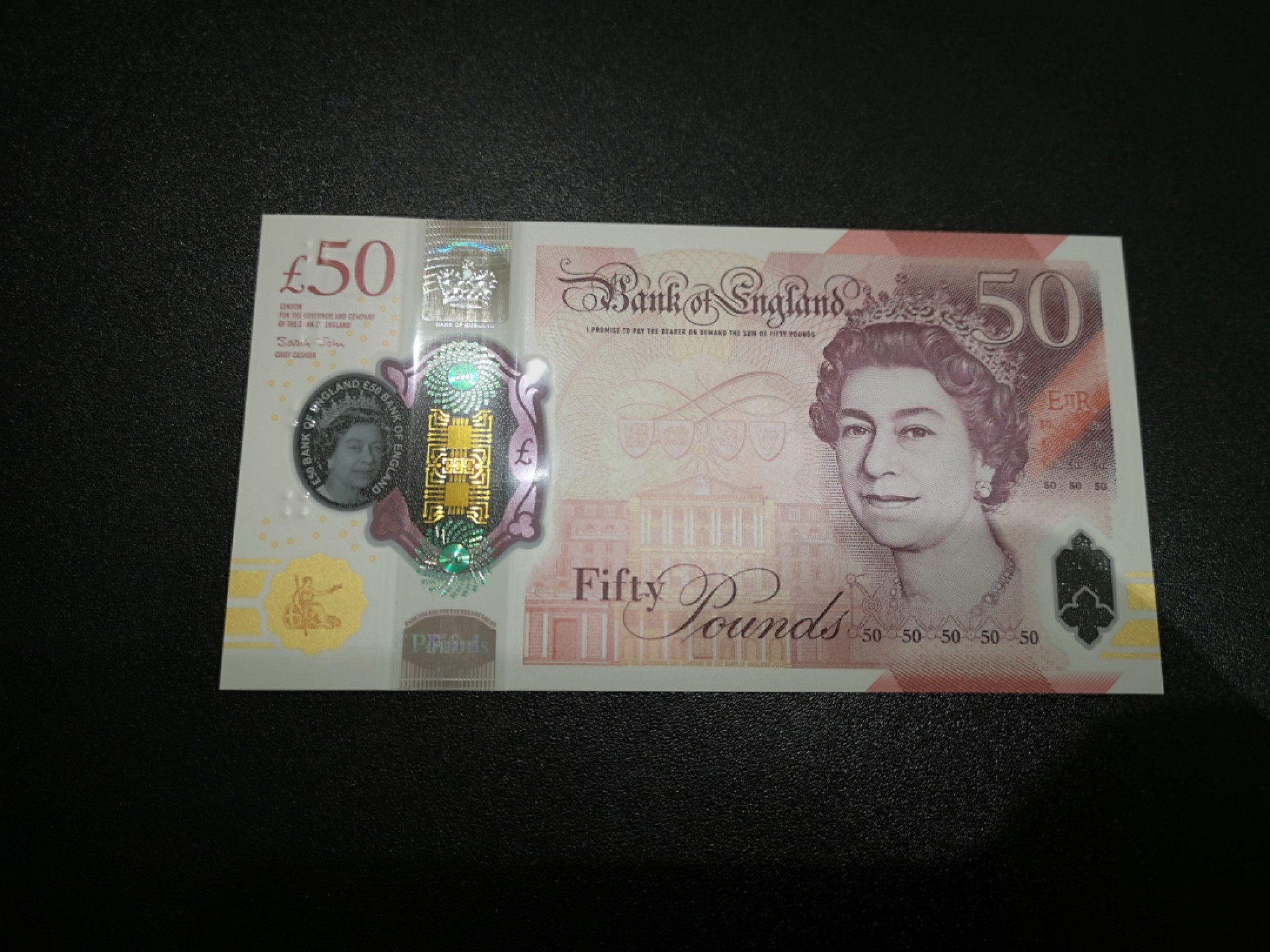 《外钞收藏家》第一百七十一期拍卖（本期97件） 英格兰最新版50镑 塑料钞 AA冠 无47