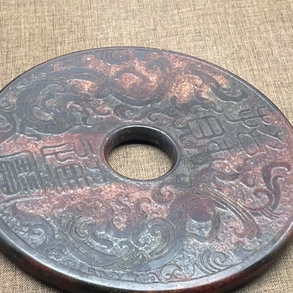 古玩玉器做旧岫玉老玉古玉雕手把件高古玉古董老物件招财进宝摆件