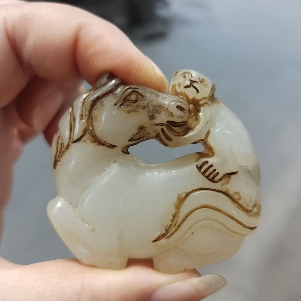汉代玉器古董老物件收藏老玉古玉战国玉璧小饰品辟邪玉佩
