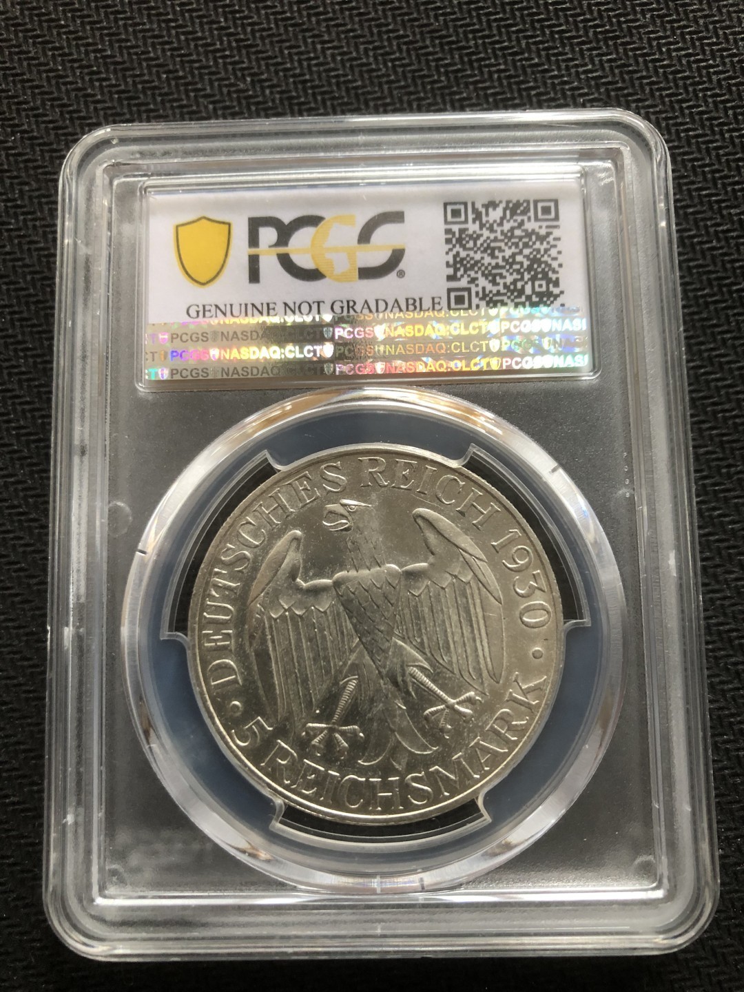 【保诚微拍】【自动拍卖、全场包邮】第19期 $ 硬币专场 $ 【PCGS AU】魏玛德国 1930年 齐柏林飞艇5马克 银币