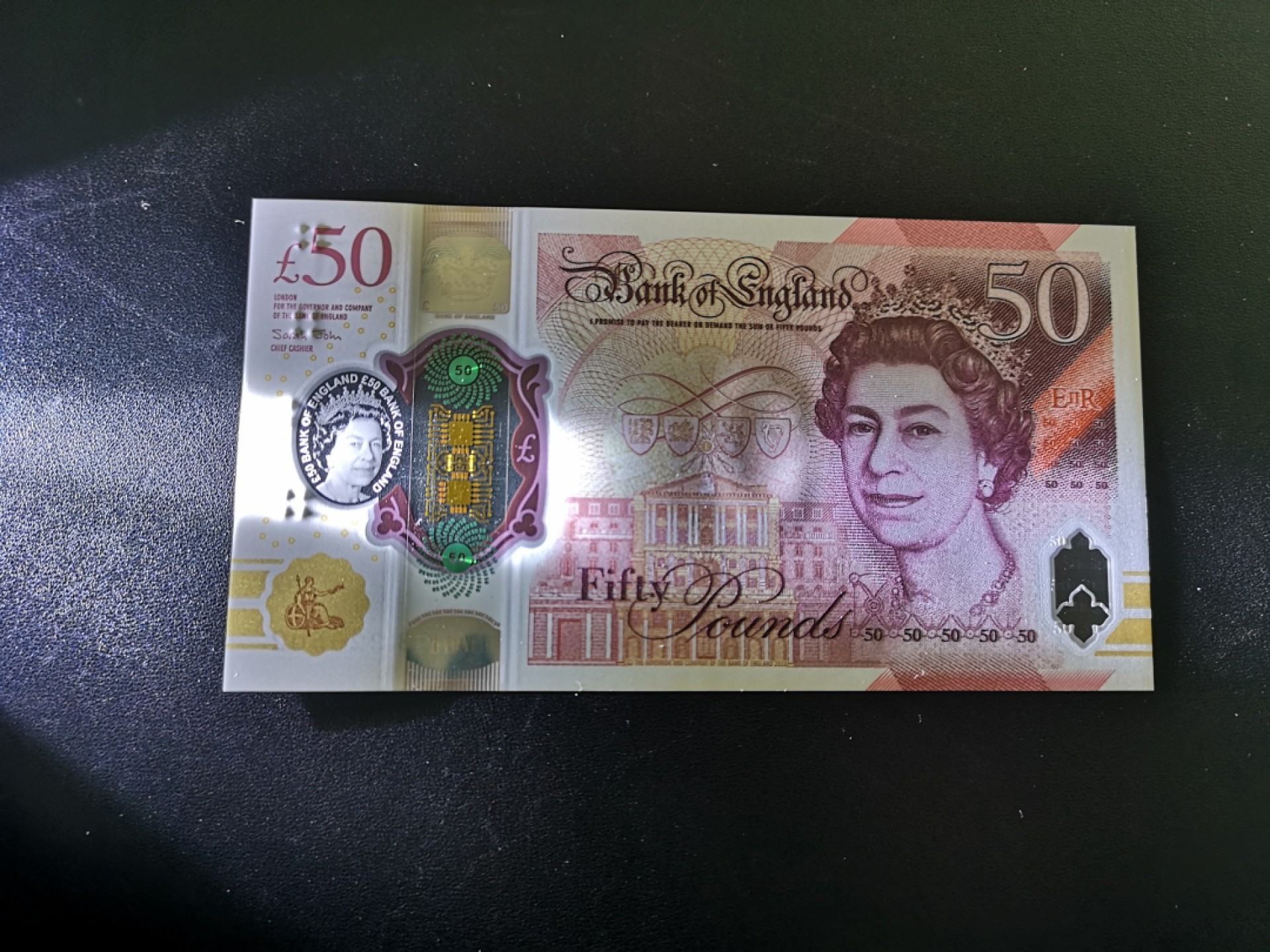 《外钞收藏家》第一百七十一期拍卖（本期97件） 英格兰最新版50镑 塑料钞 AA冠 无47