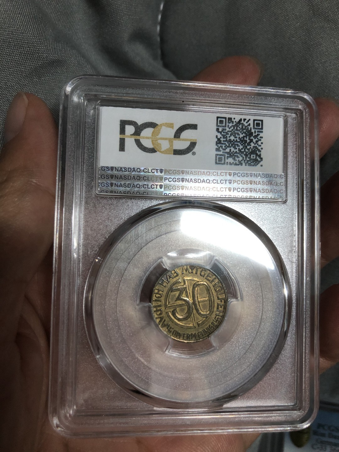 【保诚微拍】【自动拍卖、全场包邮】第19期 $ 硬币专场 $ 【PCGS AU58】德国 第三帝国家1938年 元首头像 20芬尼 代用币 C24