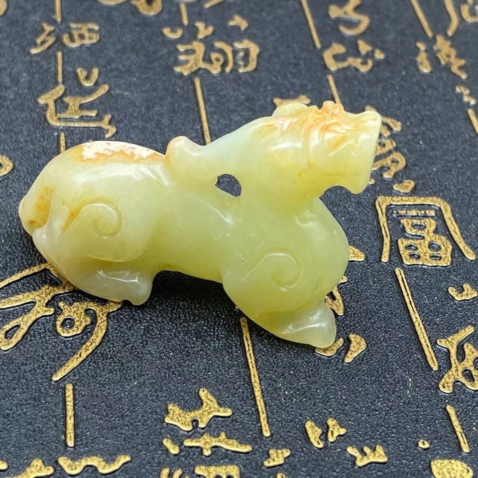 古玩捡漏明清古董玉石高古玉做旧岫玉老物件老货把件吊坠挂件貔貅