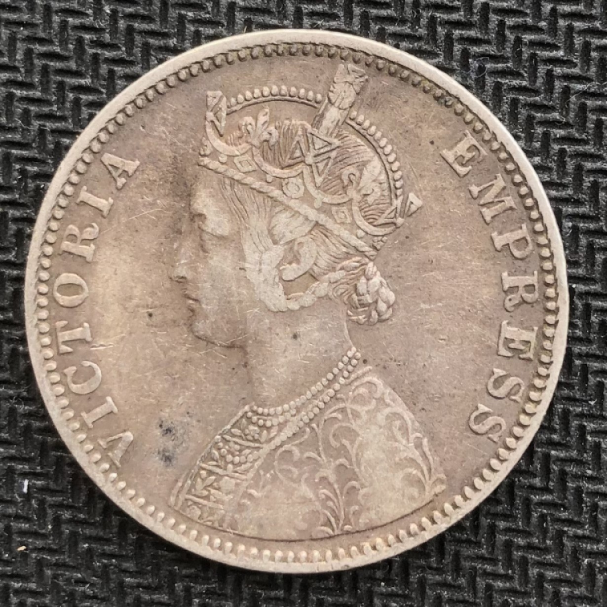 【保诚微拍】【自动拍卖、全场包邮】第19期 $ 硬币专场 $ 英属印度 1889年 维多利亚女王 1卢比 银币（11.66克，91.7%银）