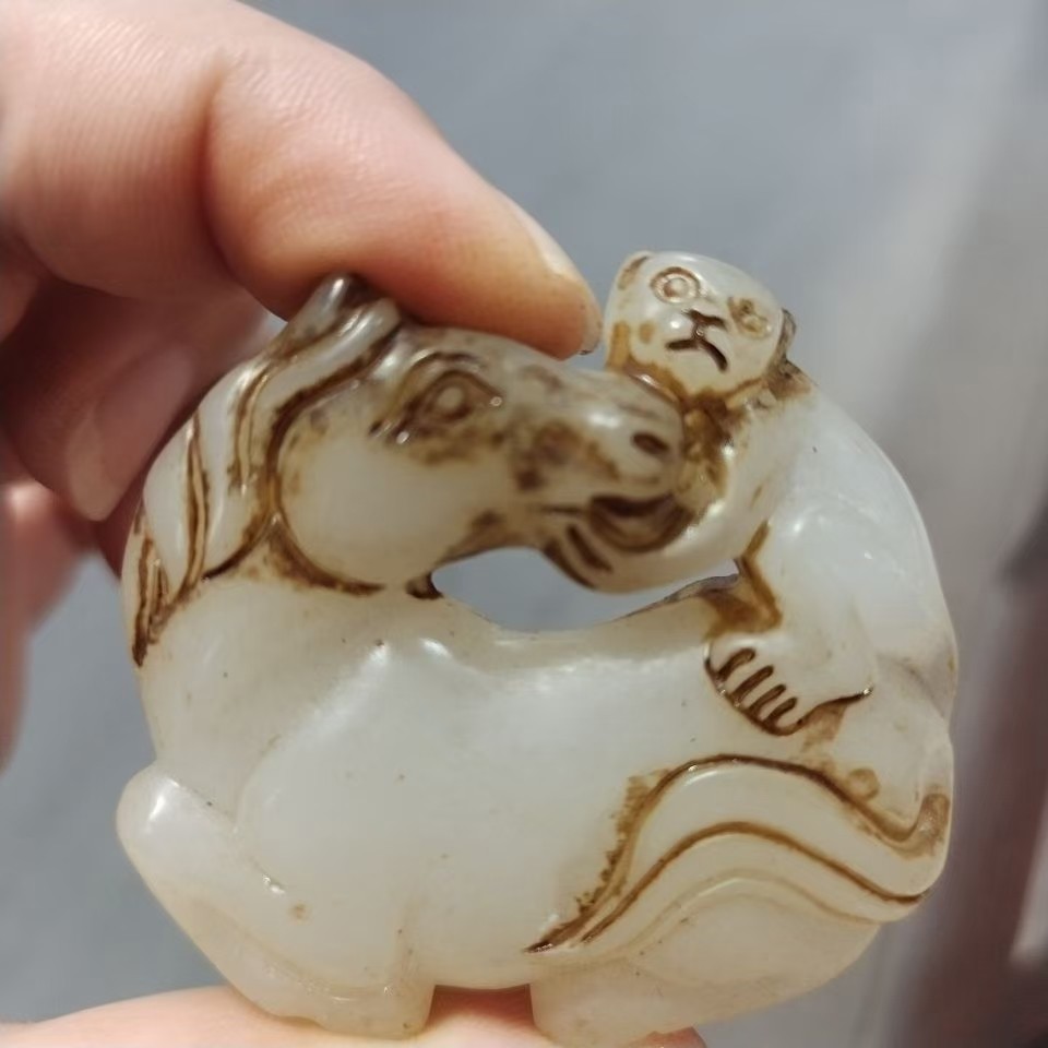 汉代玉器古董老物件收藏老玉古玉战国玉璧小饰品辟邪玉佩