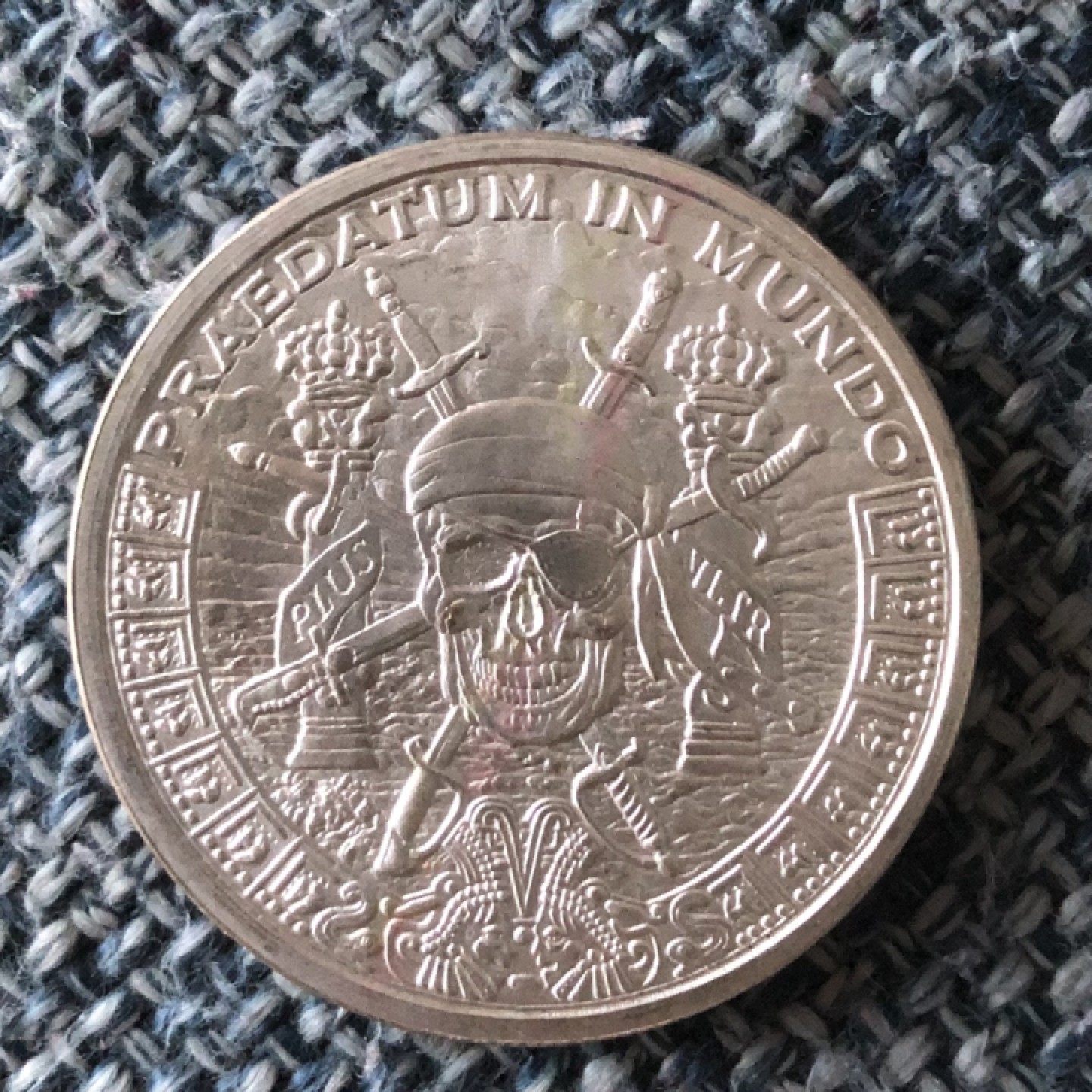 【保诚微拍】【自动拍卖、全场包邮】第19期 $ 硬币专场 $ 【投资银币】西班牙海盗银章（1盎司31.1克，99.9%银）