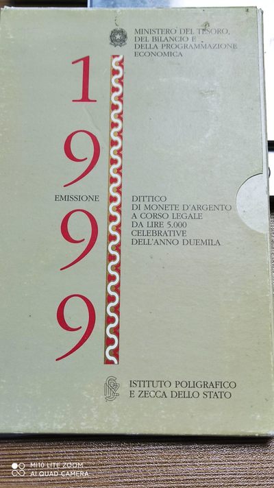 【钱币赏析】【意大利】1999年千禧年18克纪念银币2枚套装