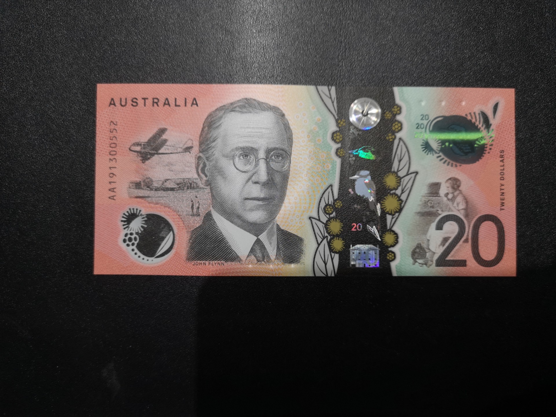 《外钞收藏家》第一百七十一期拍卖（本期97件） 2019年澳大利亚20元 AA冠 无47 全新UNC