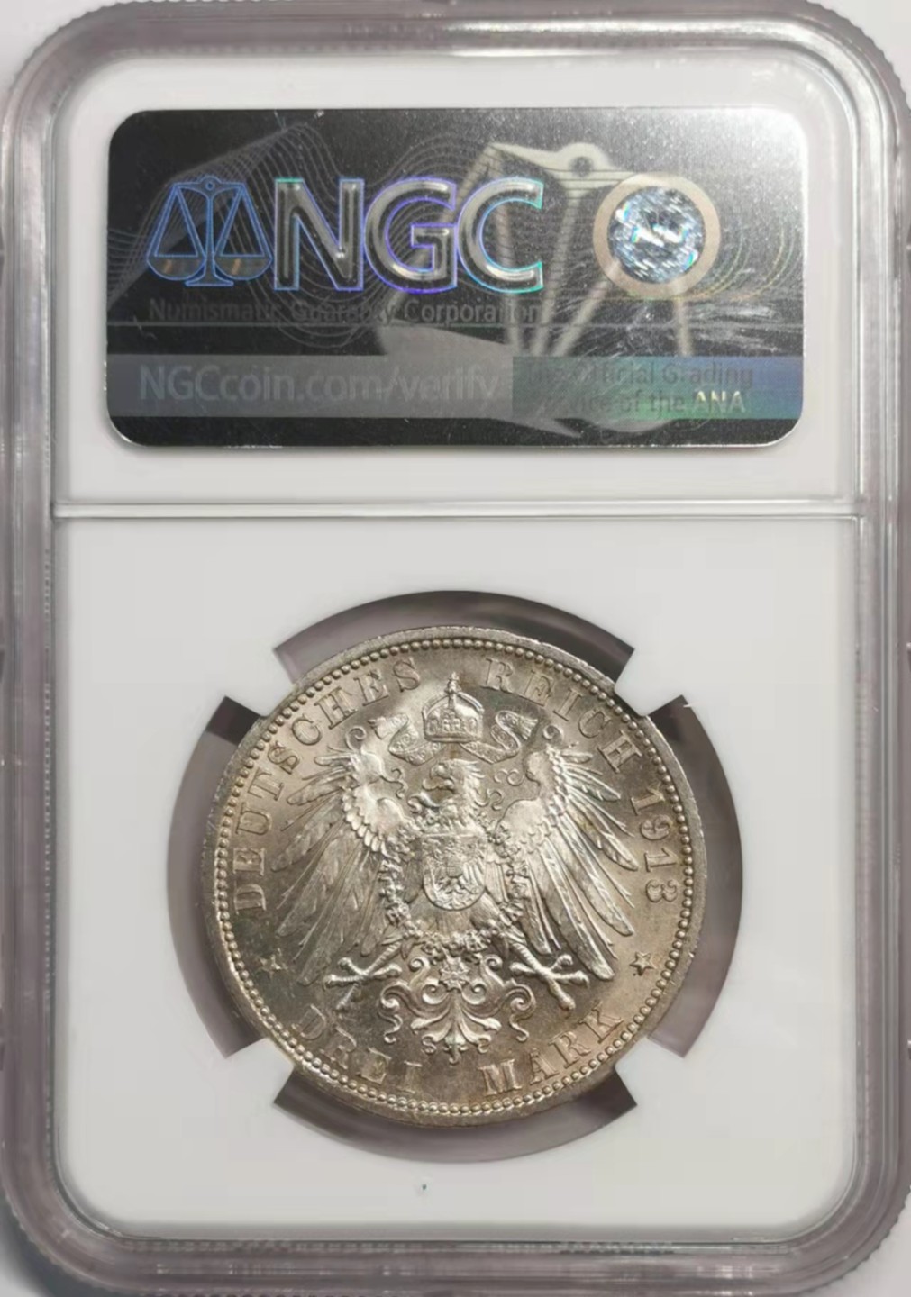 凡希社世界钱币微拍第一百九十二期 1913普鲁士3马克银币NGC-MS64