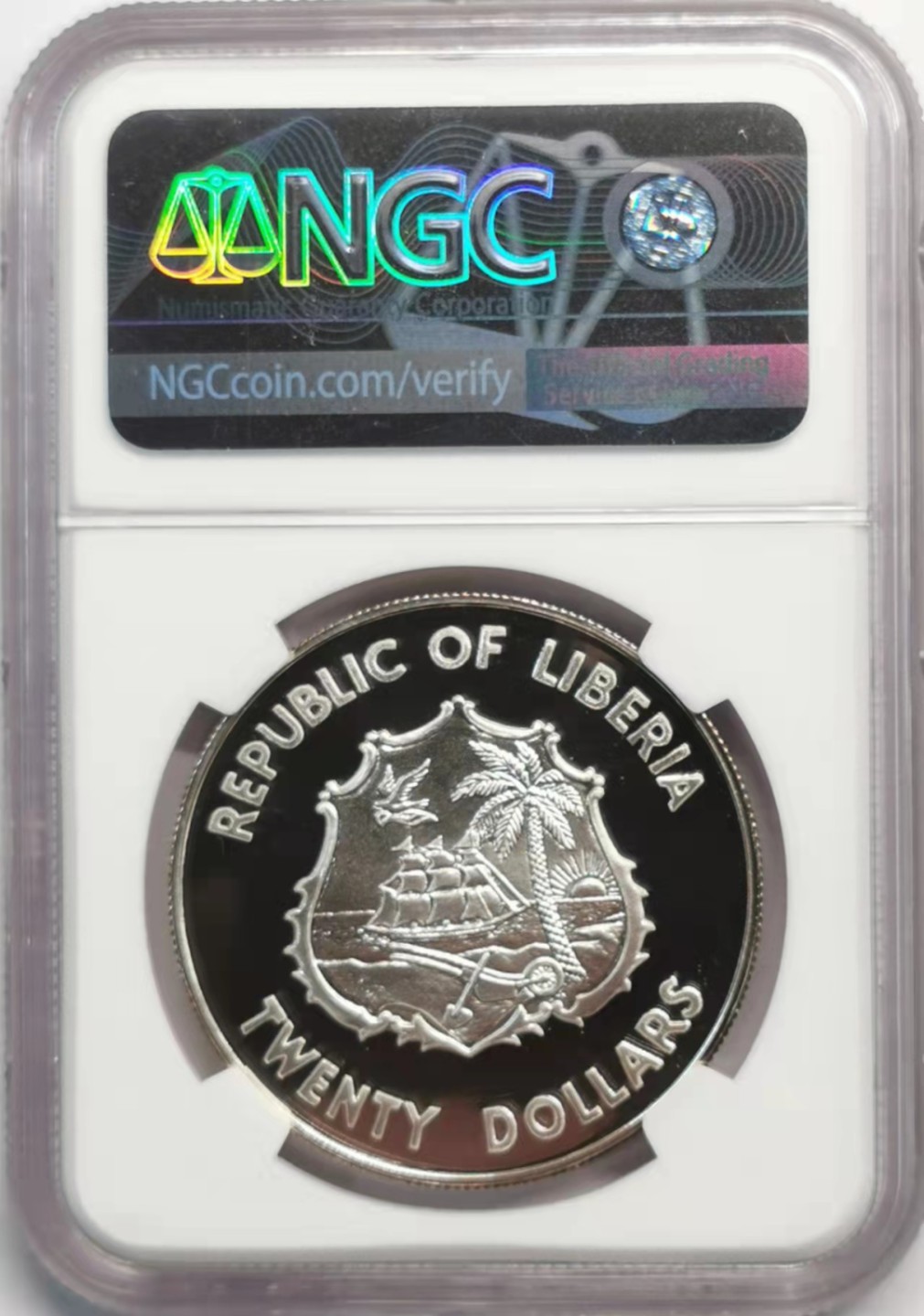 凡希社世界钱币微拍第一百九十二期 1983利比里亚残疾人年纪念大银NGC-PF69UC