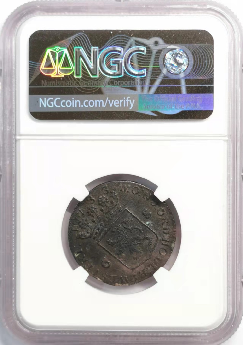 凡希社世界钱币微拍第一百九十二期 1733荷兰帆船6S银币NGC-XFD