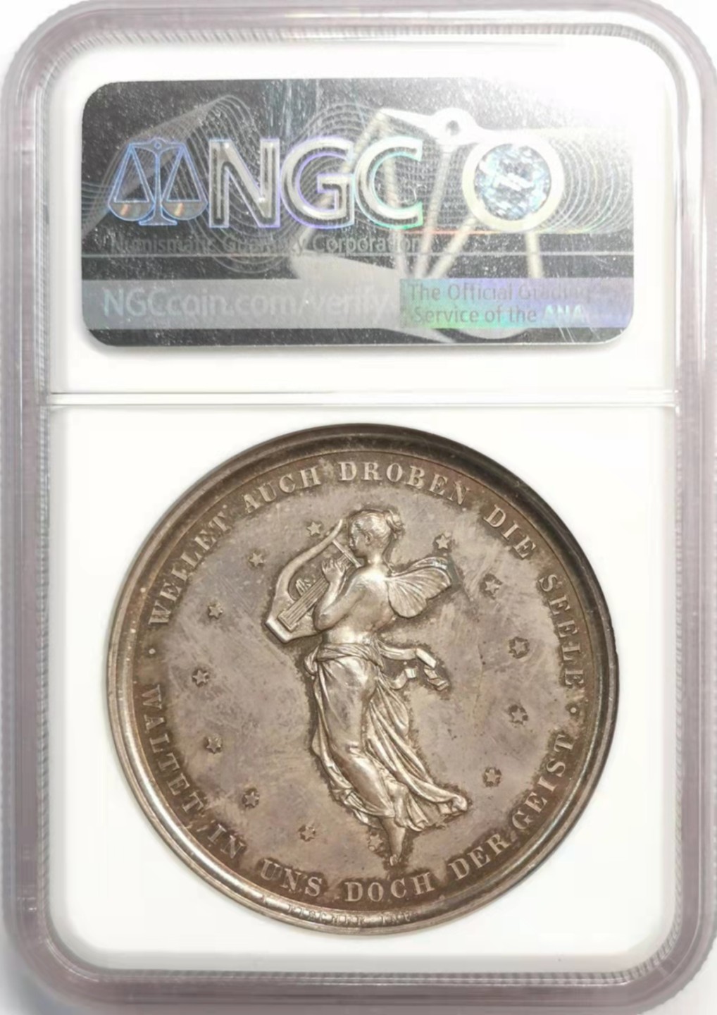 凡希社世界钱币微拍第一百九十二期 荐！1859符腾堡席勒纪念银章NGC-MS64高浮雕工艺极精湛！