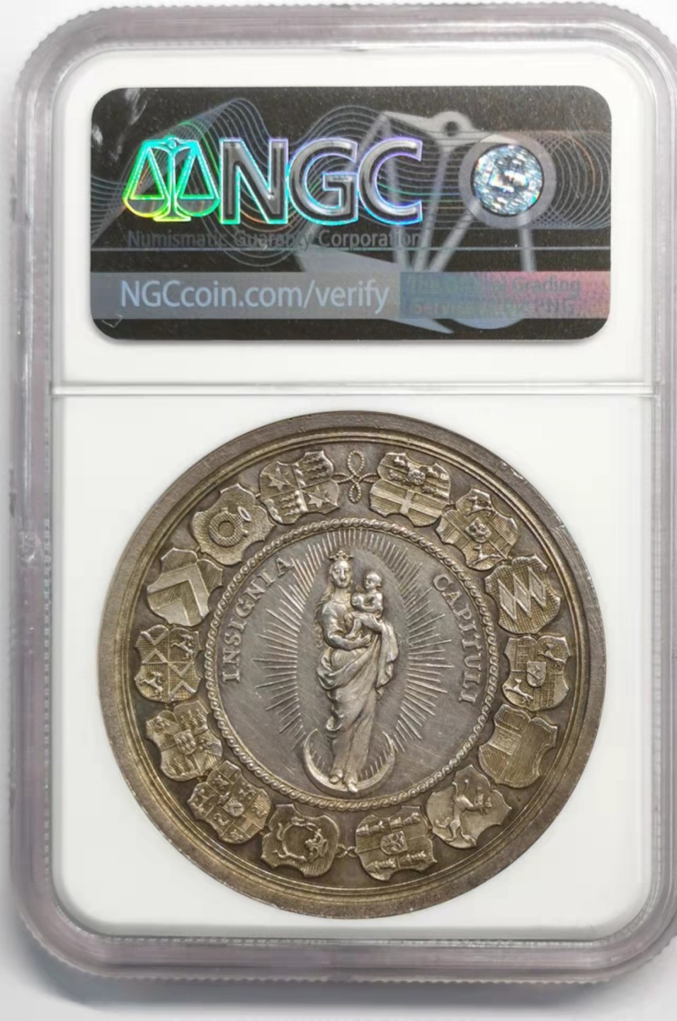 凡希社世界钱币微拍第一百九十二期 荐！1763德国弗莱辛主教缺位纪念银章NGC-UNCD