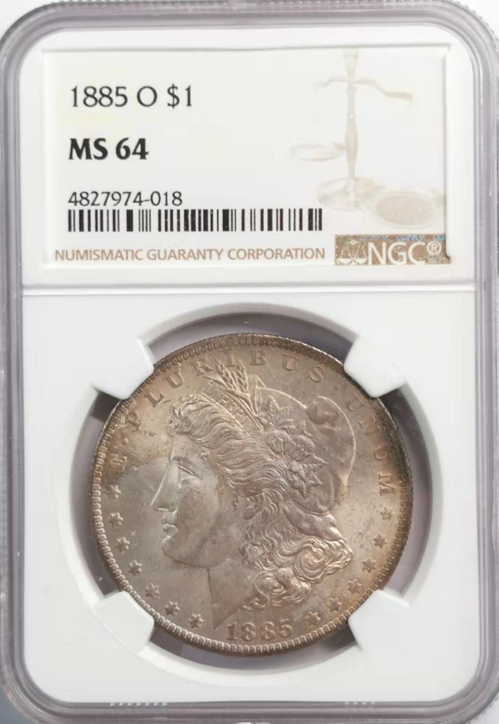 凡希社世界钱币微拍第一百九十二期 1885O美国摩根壹元NGC-MS64