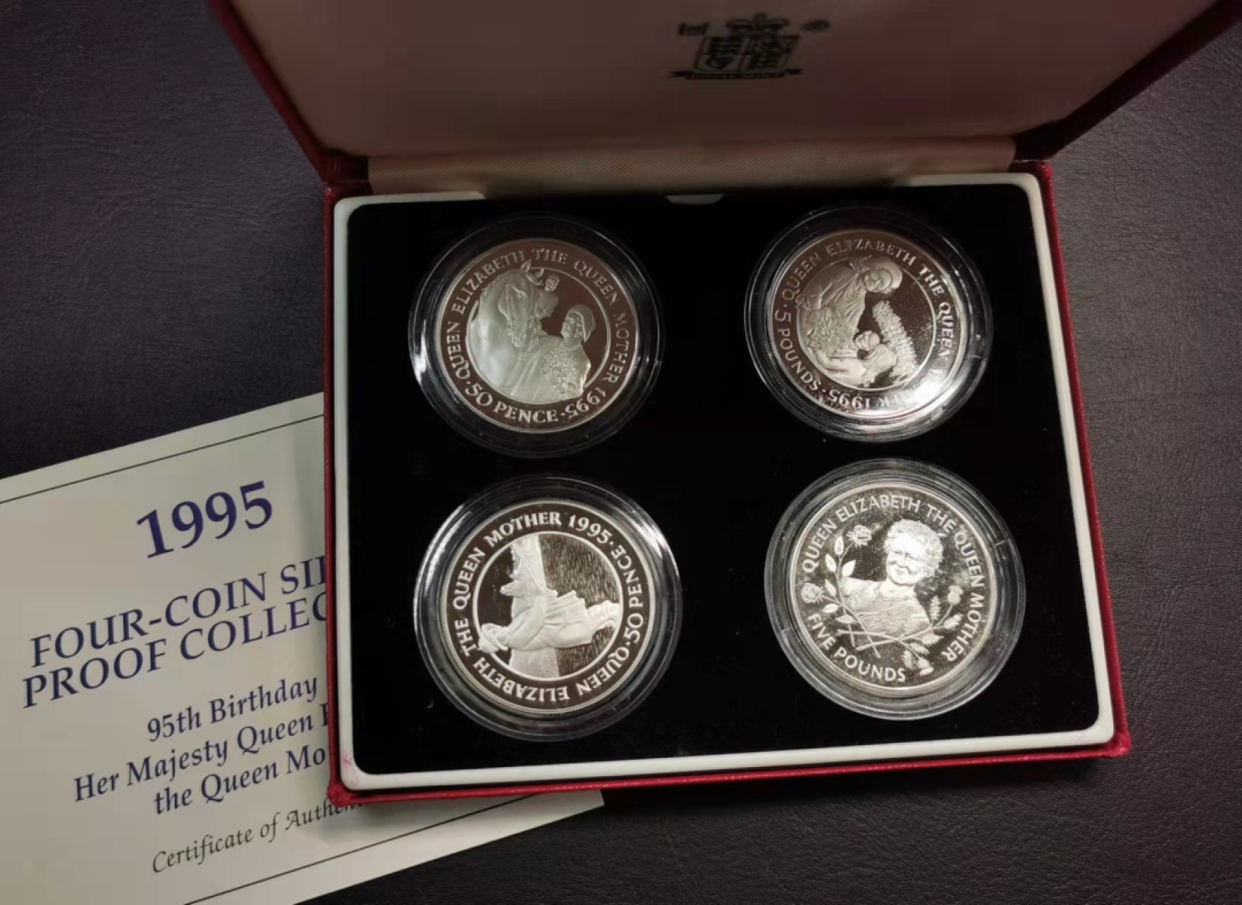 凡希社世界钱币微拍第一百九十二期 1995英联邦四国纪念皇太后95诞辰精铸大银PS原盒证书