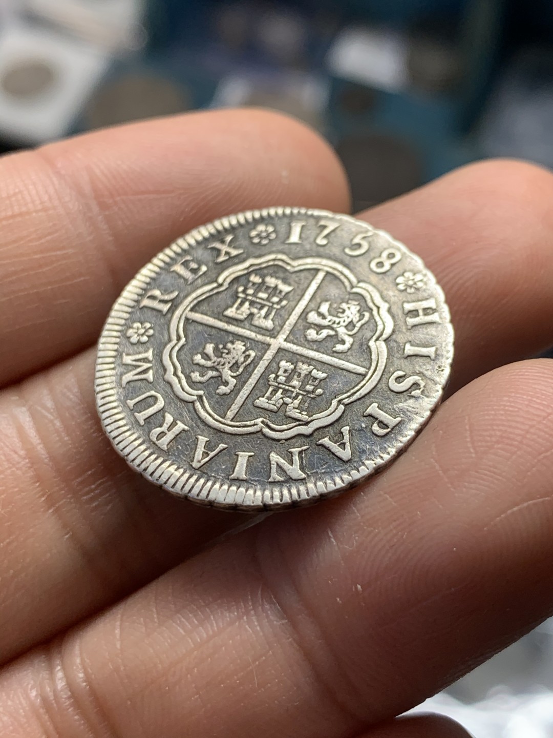 《竞宝斋》第39，40场-本周日，周一2场连拍（全场顺丰包邮） 西班牙 本土 费六马德里厂 JB版2R 银币 5.9克