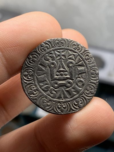 《竞宝斋》第39，40场-本周日，周一2场连拍（全场顺丰包邮） - 法国 12XX中世纪 图尔格罗申 银币 完美品相 包浆醇厚 3.7克