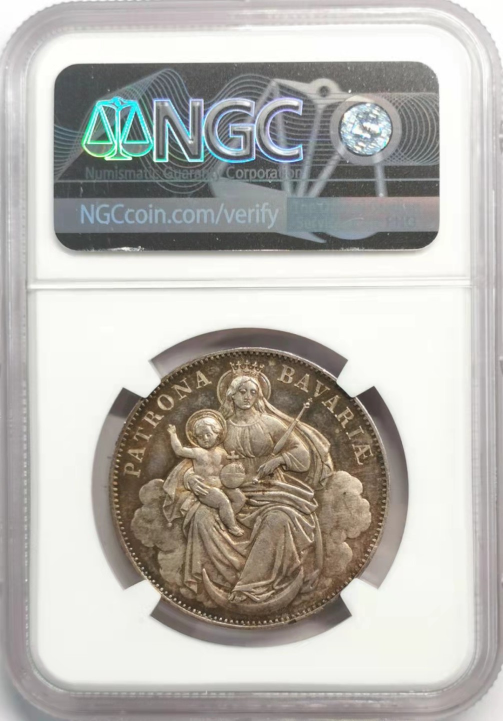 凡希社世界钱币微拍第一百九十二期 1865巴伐利亚圣母子泰勒银币NGC-MS62