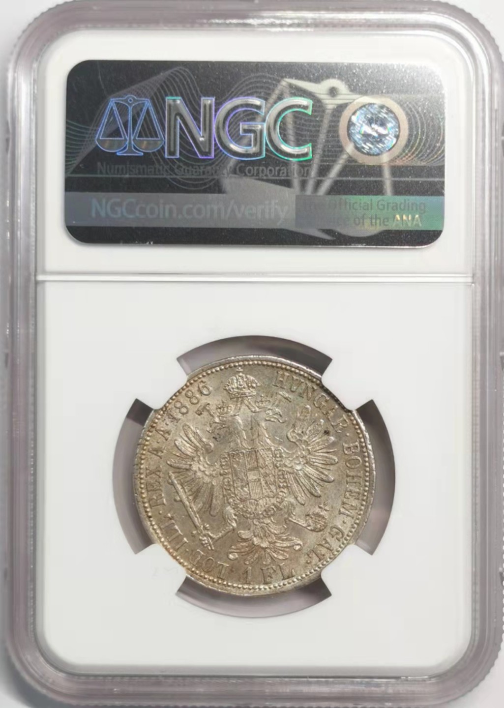 凡希社世界钱币微拍第一百九十二期 1886奥地利佛罗林银币NGC-MS63