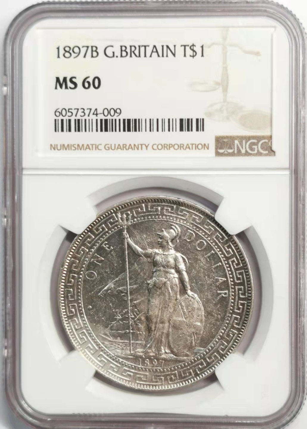 凡希社世界钱币微拍第一百九十二期 1897B站洋壹元NGC-MS60