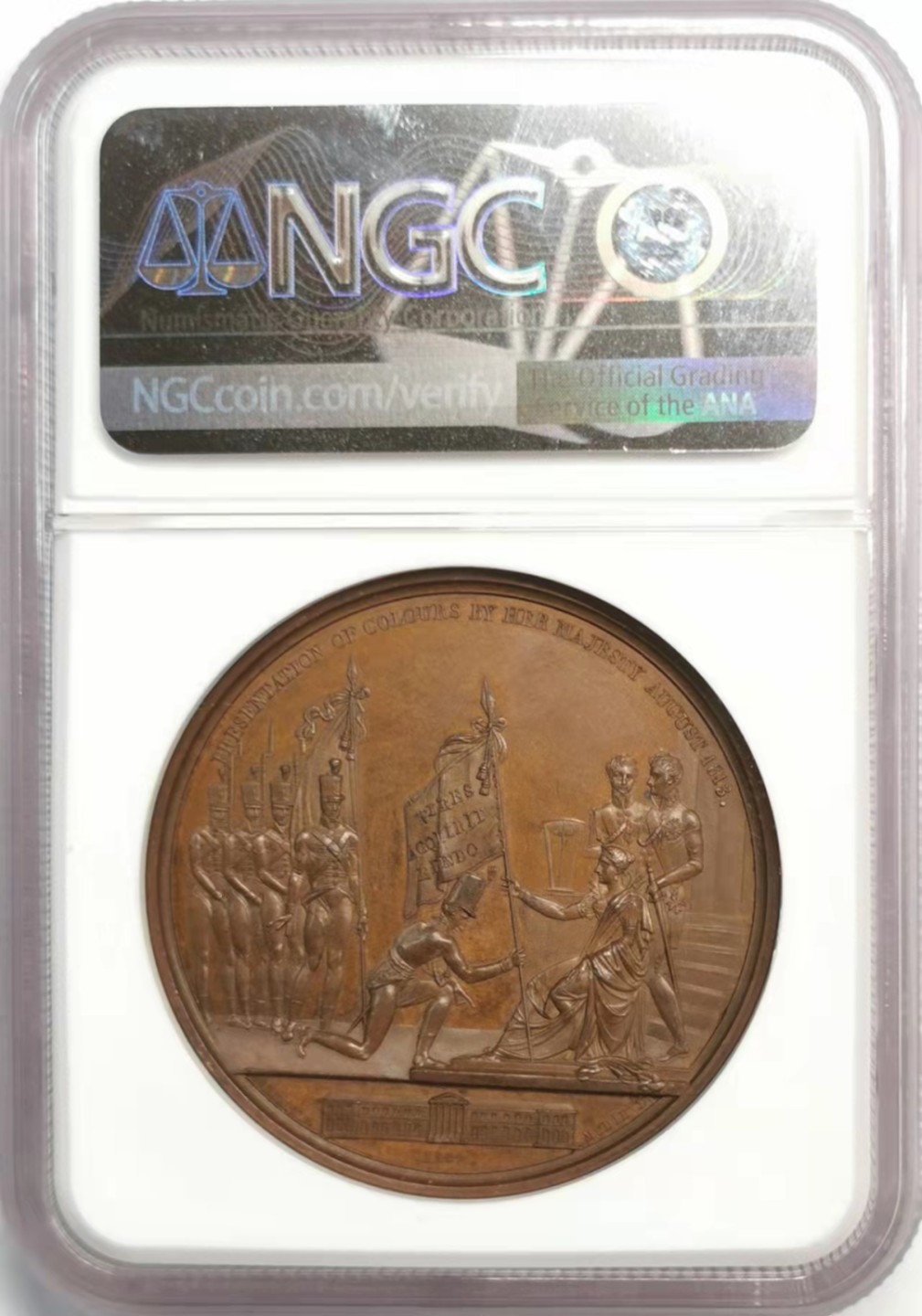 凡希社世界钱币微拍第一百九十二期 1820英国约克公爵纪念铜章NGC-MS64