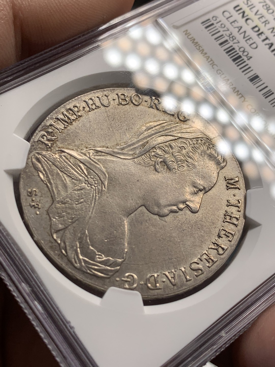 《竞宝斋》第39，40场-本周日，周一2场连拍（全场顺丰包邮） NGC 评级 奥地利 1780年 大奶妈 泰勒银币 双须版 原味包浆 细节不不错