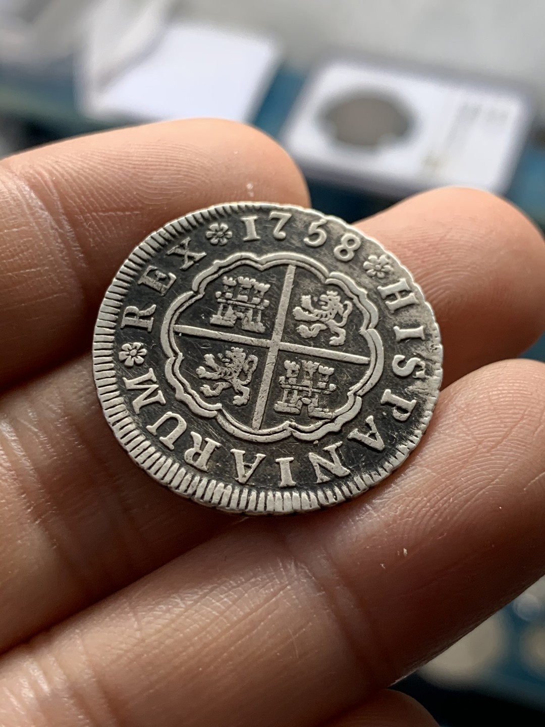 《竞宝斋》第39，40场-本周日，周一2场连拍（全场顺丰包邮） 西班牙 本土 费六马德里厂 JB版2R 银币 5.9克