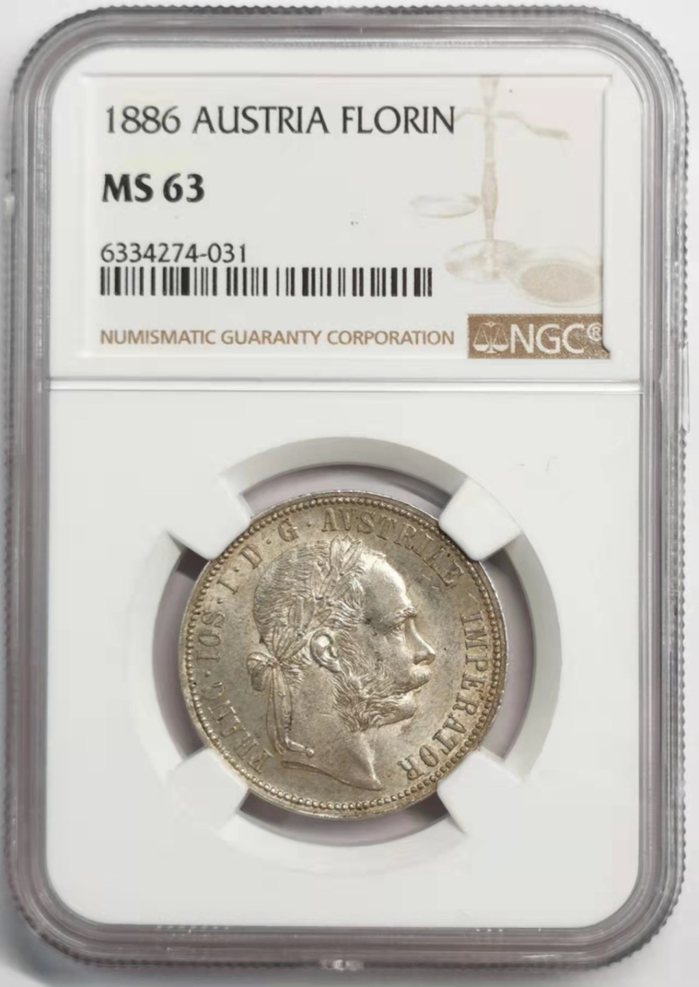 凡希社世界钱币微拍第一百九十二期 1886奥地利佛罗林银币NGC-MS63