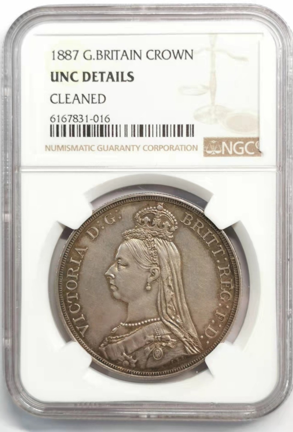 凡希社世界钱币微拍第一百九十二期 1887英国老维高冠马剑MGC-UNCD