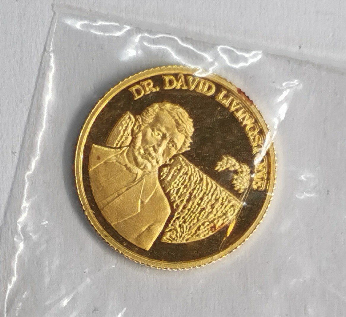 凡希社世界钱币微拍第一百九十二期 1999赞比亚利文斯顿纪念金币 1.22g 999金