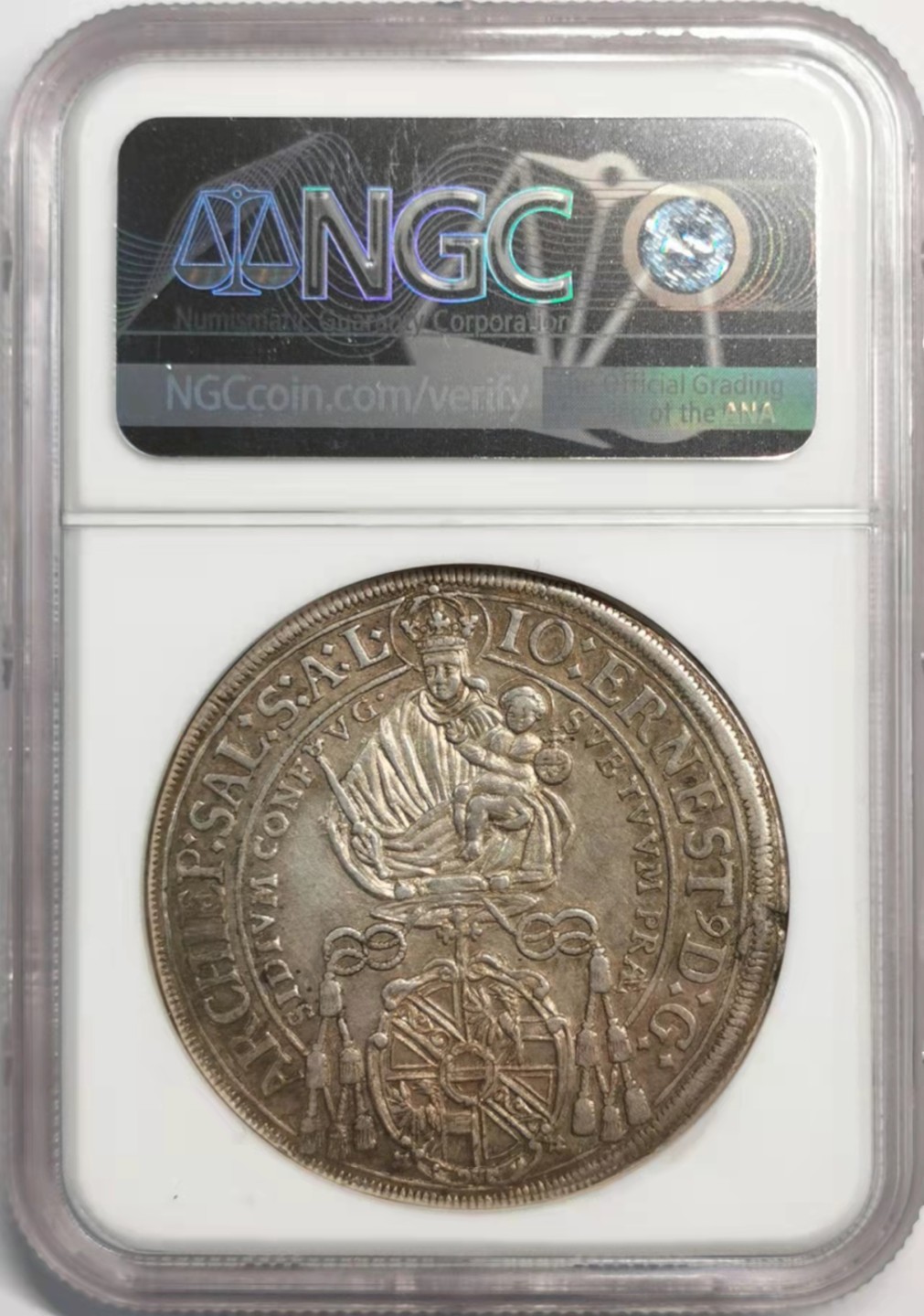 凡希社世界钱币微拍第一百九十二期 1695/4萨尔茨堡主教区圣鲁伯特泰勒大银NGC-AU58