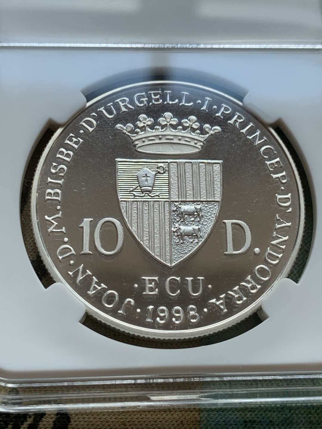 《竞宝斋》第39，40场-本周日，周一2场连拍（全场顺丰包邮） PROOF 31.47克 925银 1998年 安道尔大银币音乐家克劳迪娅蒙特威尔第 10D纪念银币