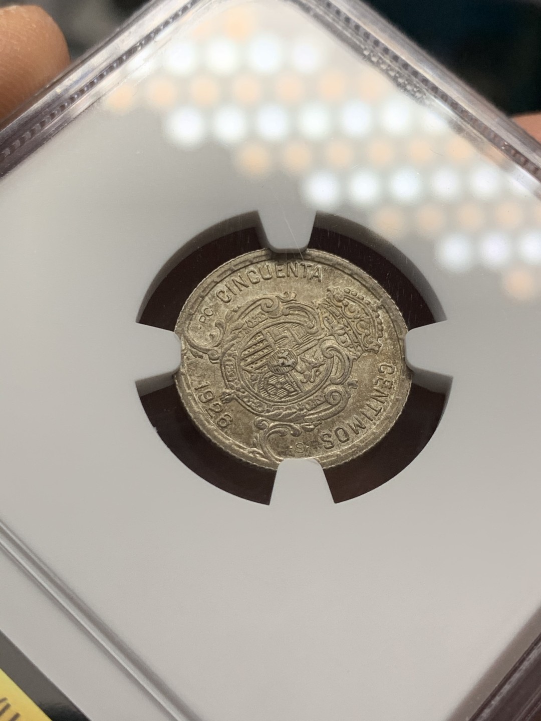 《竞宝斋》第39，40场-本周日，周一2场连拍（全场顺丰包邮） NGC MS63 西班牙 1926年 阿方索十三世 50分 银币