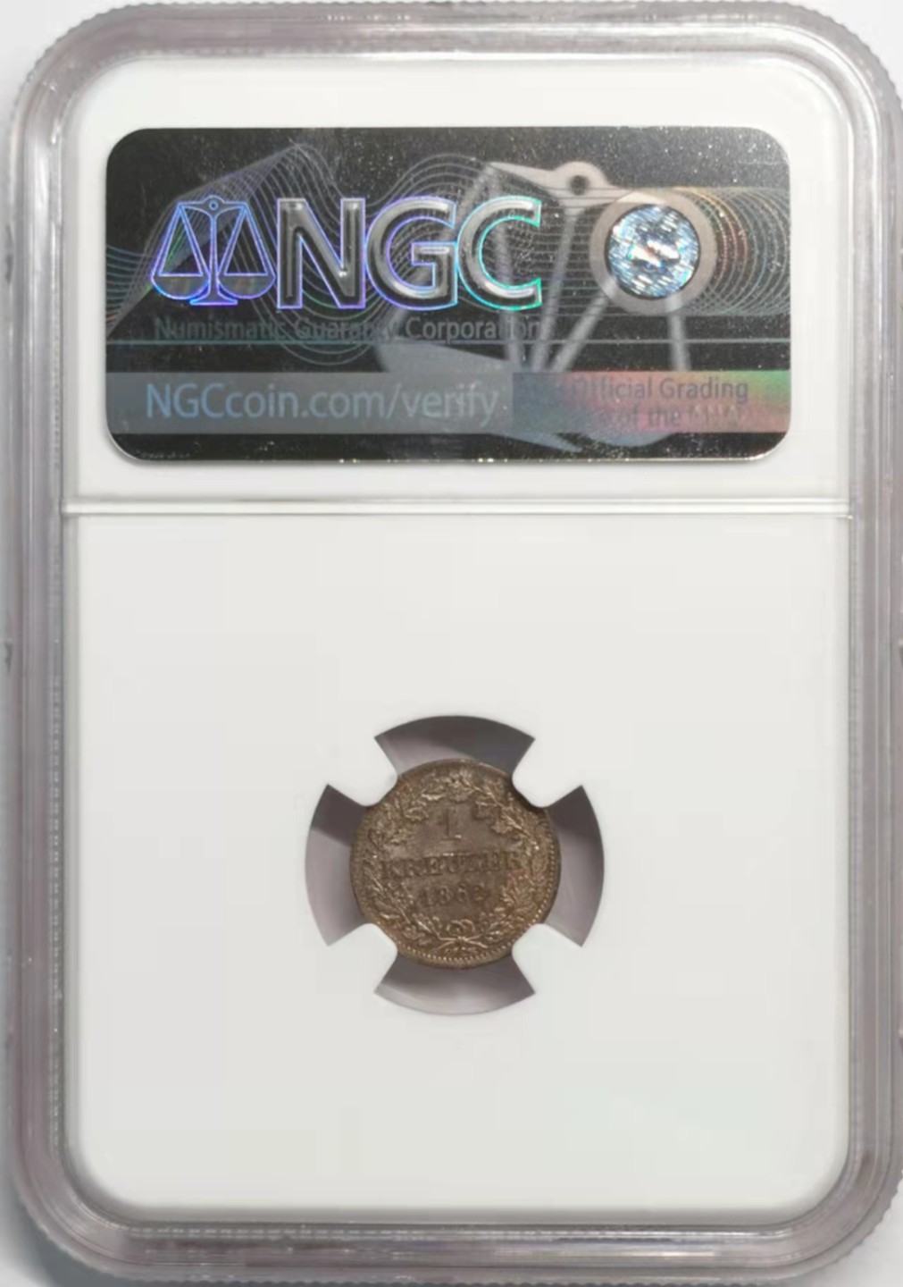 凡希社世界钱币微拍第一百九十二期 1863巴伐利亚克鲁泽银辅币NGC-MS64