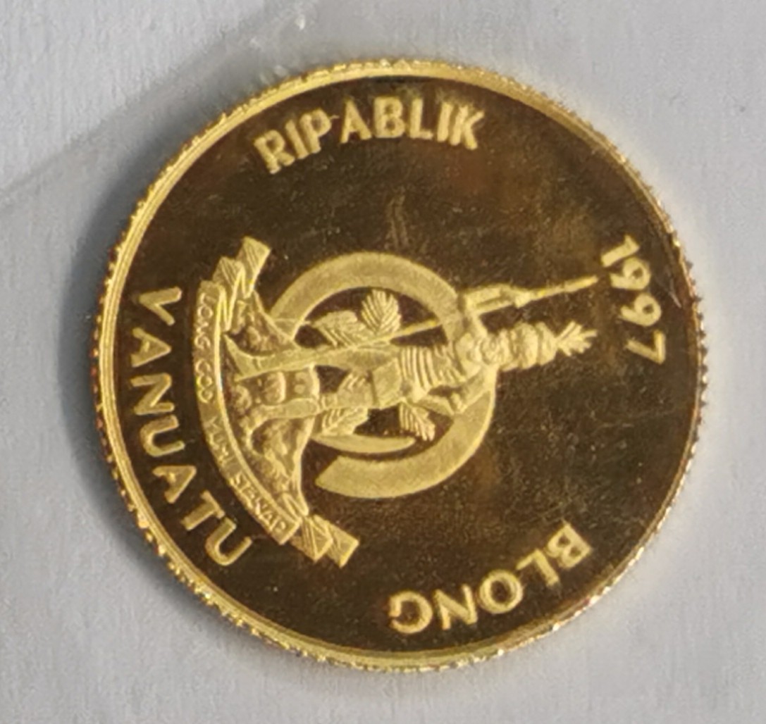 凡希社世界钱币微拍第一百九十二期 1997瓦努阿图奥运会纪念金币 1.25g 917金