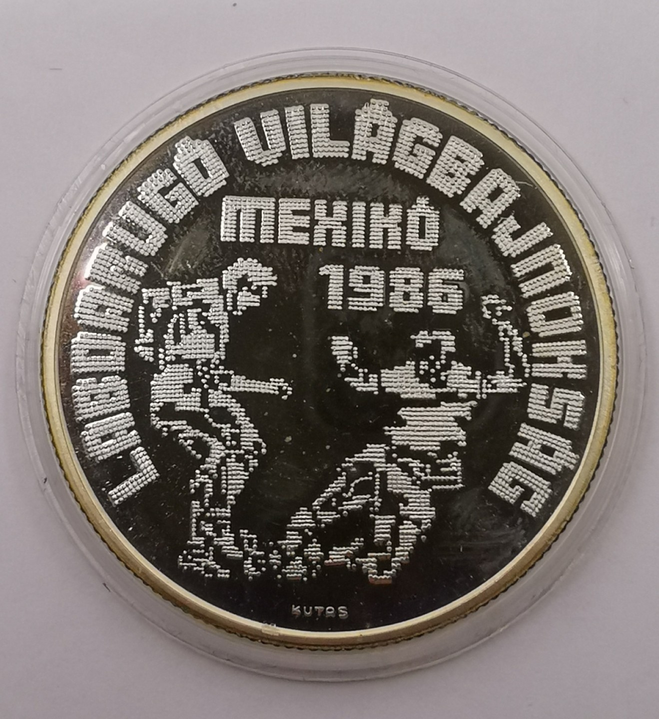 乐游外币首场自动拍卖—各国动物及世界杯足球币 1986匈牙利500福林精制银币世界币足球赛