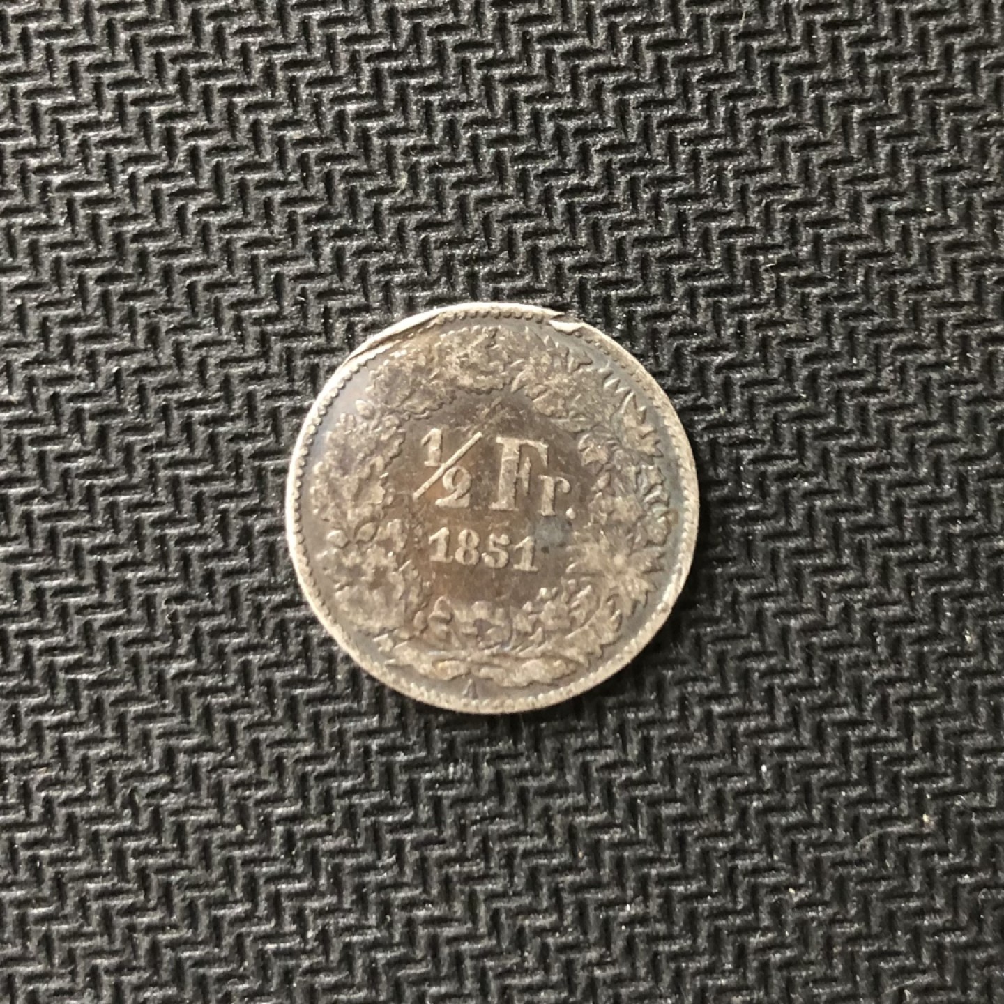 【保诚微拍】【全场包邮】第22期 $ 银币专场 $ Silver Coins  瑞士 1851年  赫尔维蒂亚女神  0.5 1/2法郎 银币（2.5克，0.9银）目录价55美元