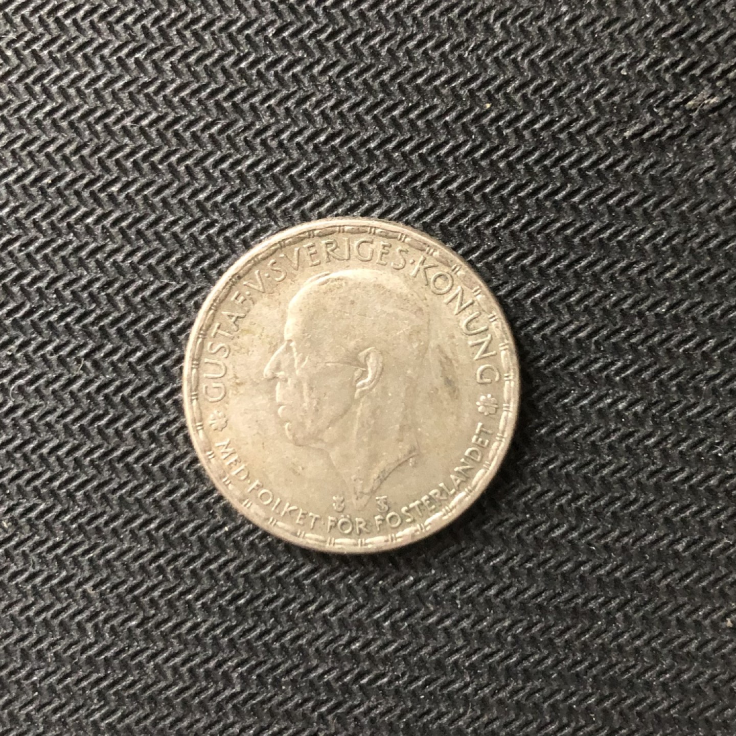 【保诚微拍】【全场包邮】第22期 $ 银币专场 $ Silver Coins  瑞典 古斯塔夫五世 1947年 1克朗 银币 （7克，0.4银，25毫米）