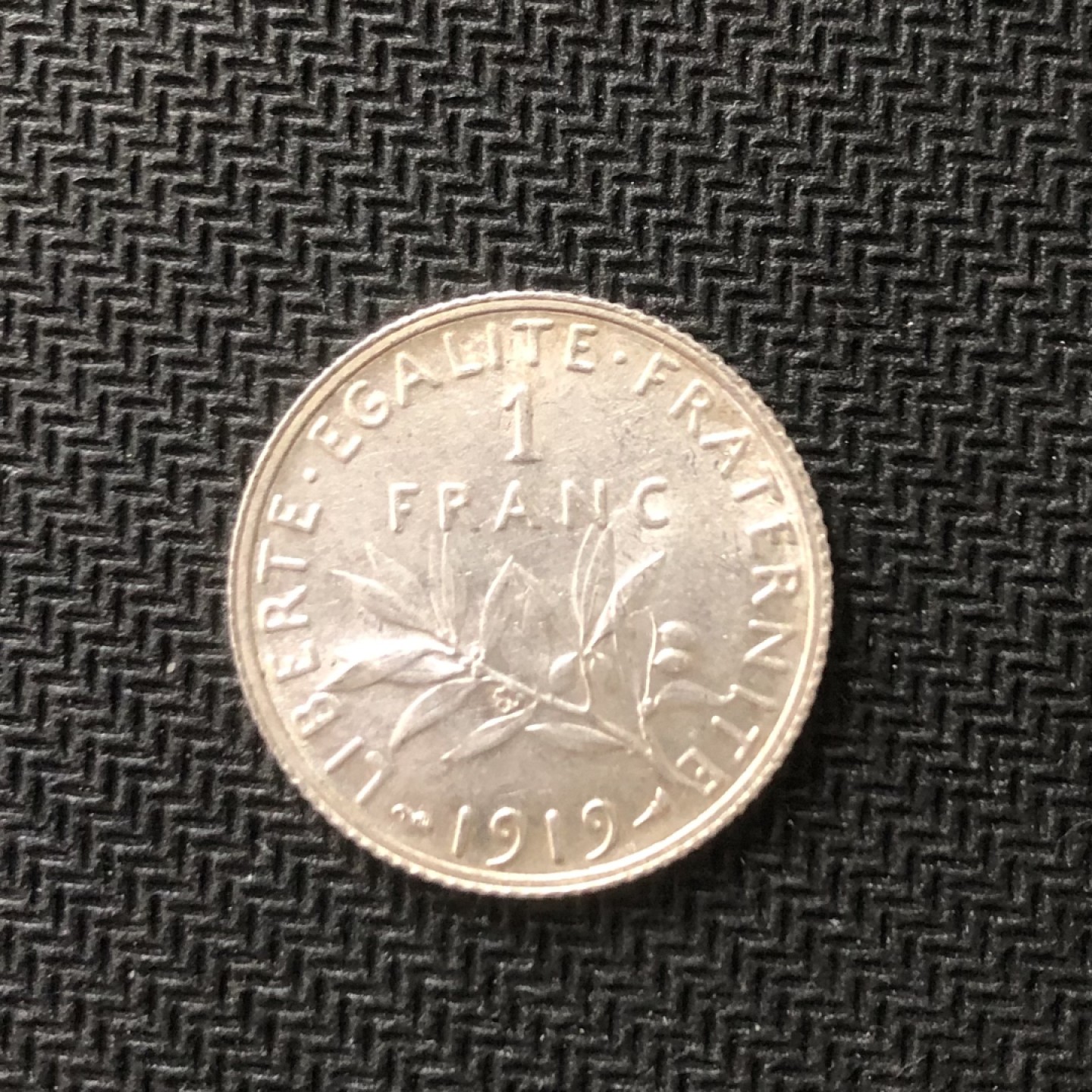 【保诚微拍】【全场包邮】第22期 $ 银币专场 $ Silver Coins  法国  1919年 播种女神 1法郎 硬币 银币（5克，0.835银）UNC！！