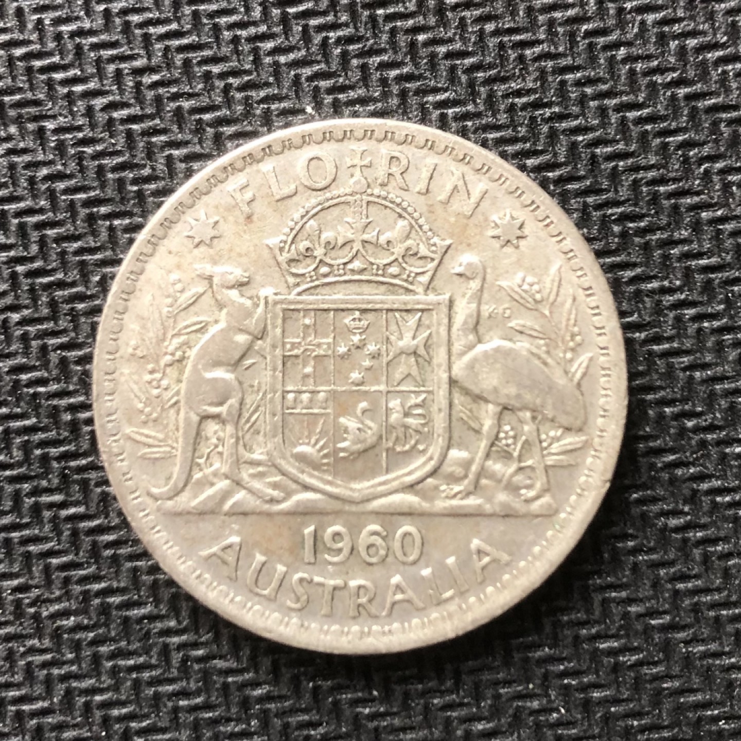 【保诚微拍】【全场包邮】第22期 $ 银币专场 $ Silver Coins  澳大利亚 伊丽莎白二世 1960年 弗洛林（2先令）银币 （ 直径：28mm 11.2克 0.5银）