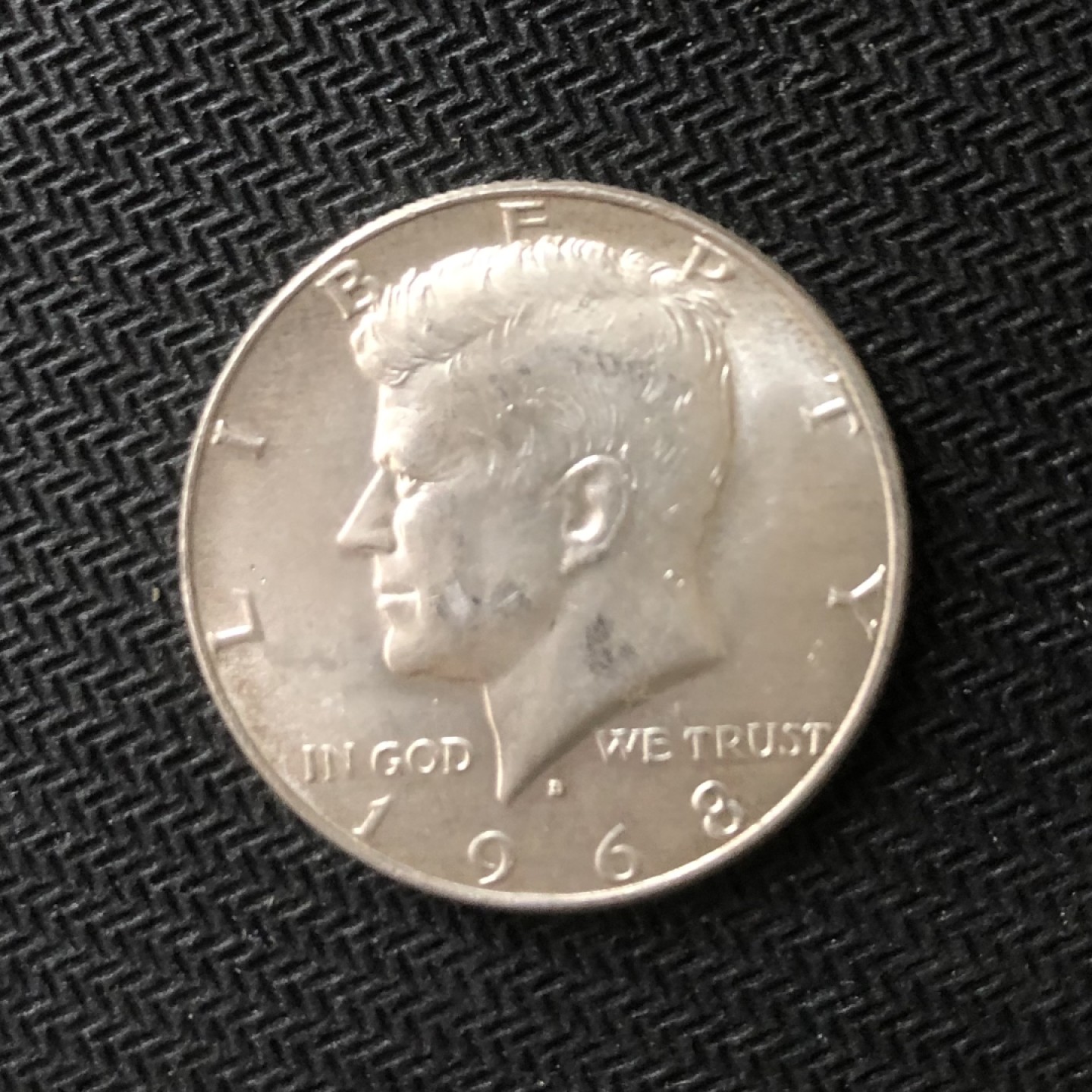 【保诚微拍】【全场包邮】第22期 $ 银币专场 $ Silver Coins  美国 1968年 肯尼迪总统 半美元的银币 (13克，0.4银)