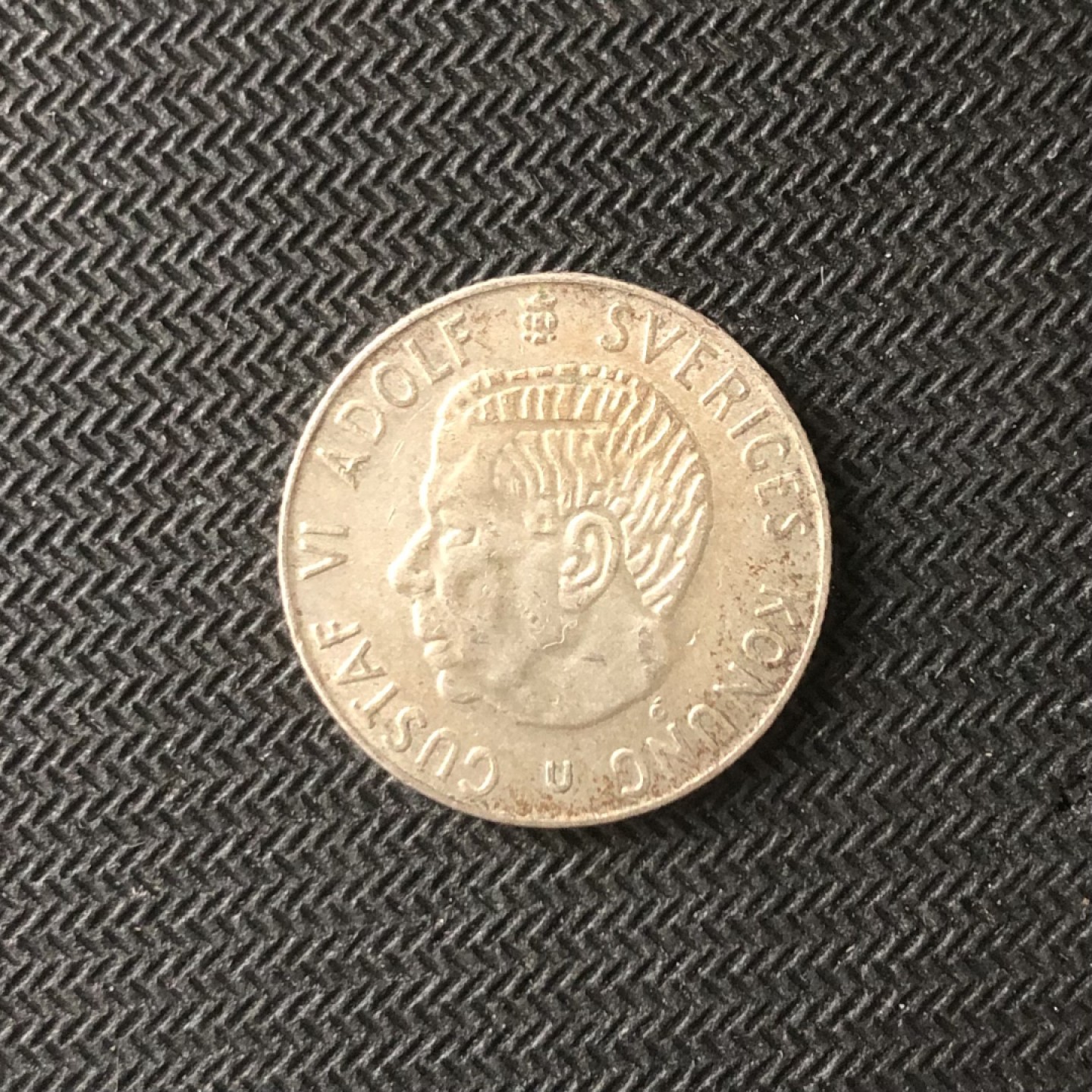 【保诚微拍】【全场包邮】第22期 $ 银币专场 $ Silver Coins  瑞典 古斯塔夫六世 1963年 1克朗 银币 （7克，0.4银，25mm）