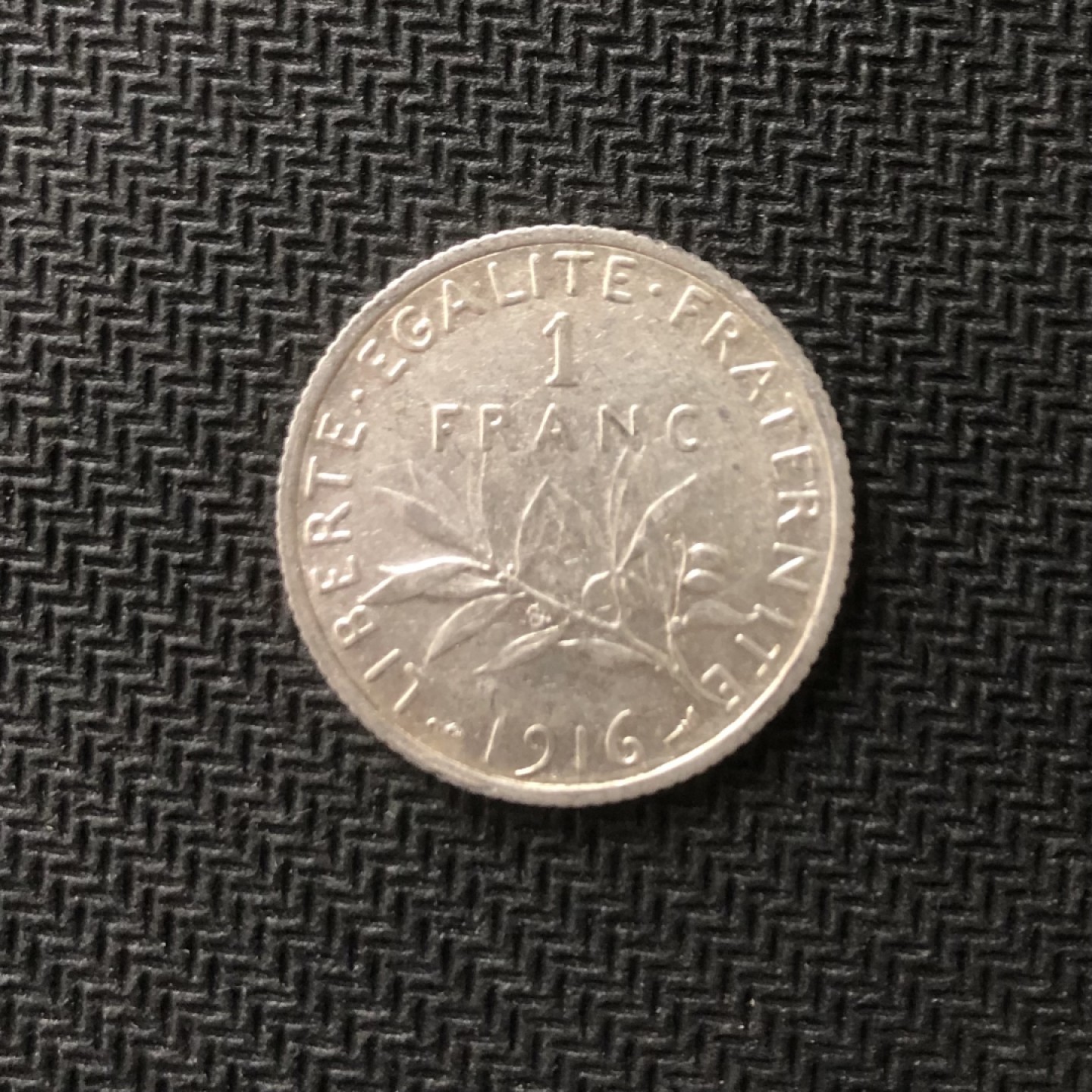 【保诚微拍】【全场包邮】第22期 $ 银币专场 $ Silver Coins  法国  1916年 播种女神 1法郎 硬币 银币（2.5克，0.835银）AUNC！！