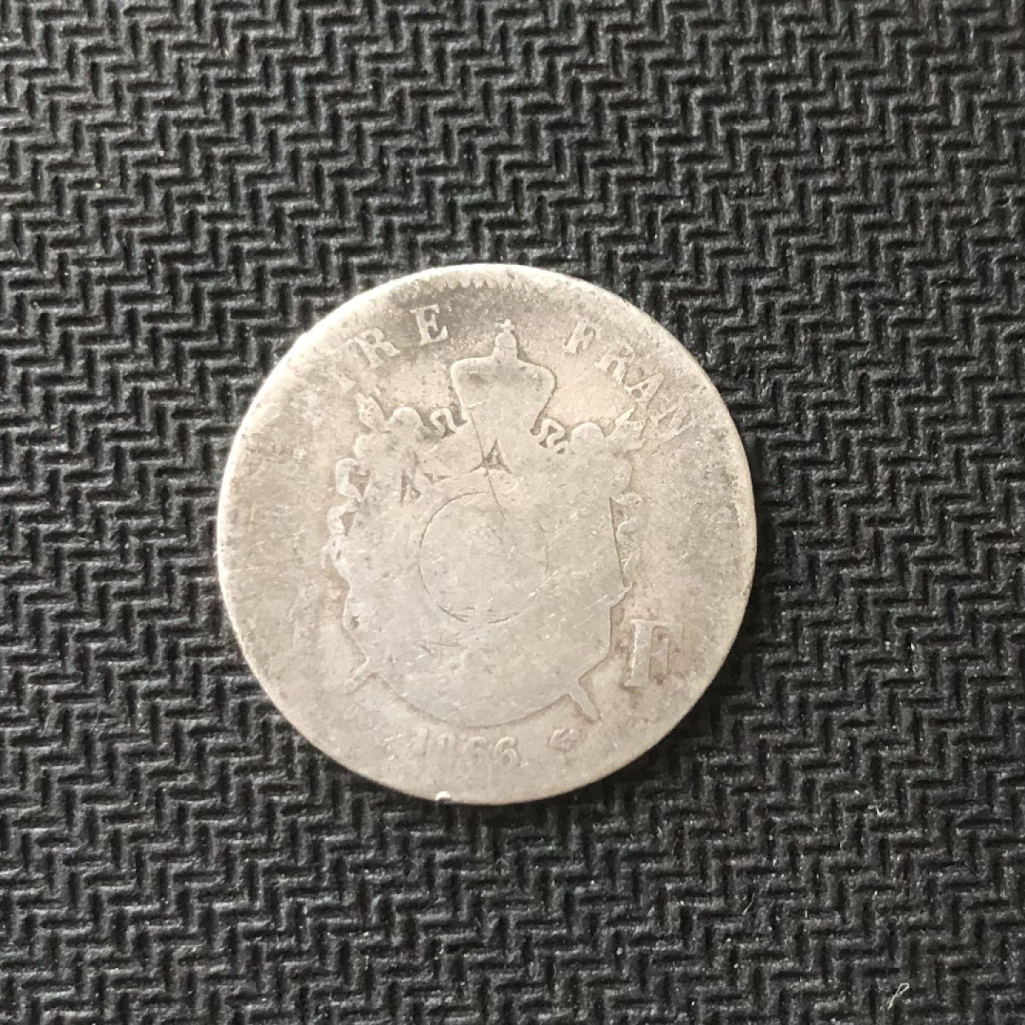 【保诚微拍】【全场包邮】第22期 $ 银币专场 $ Silver Coins  法国  拿破仑三世 1866年 1法郎 硬币 银币（5克，0.835银）