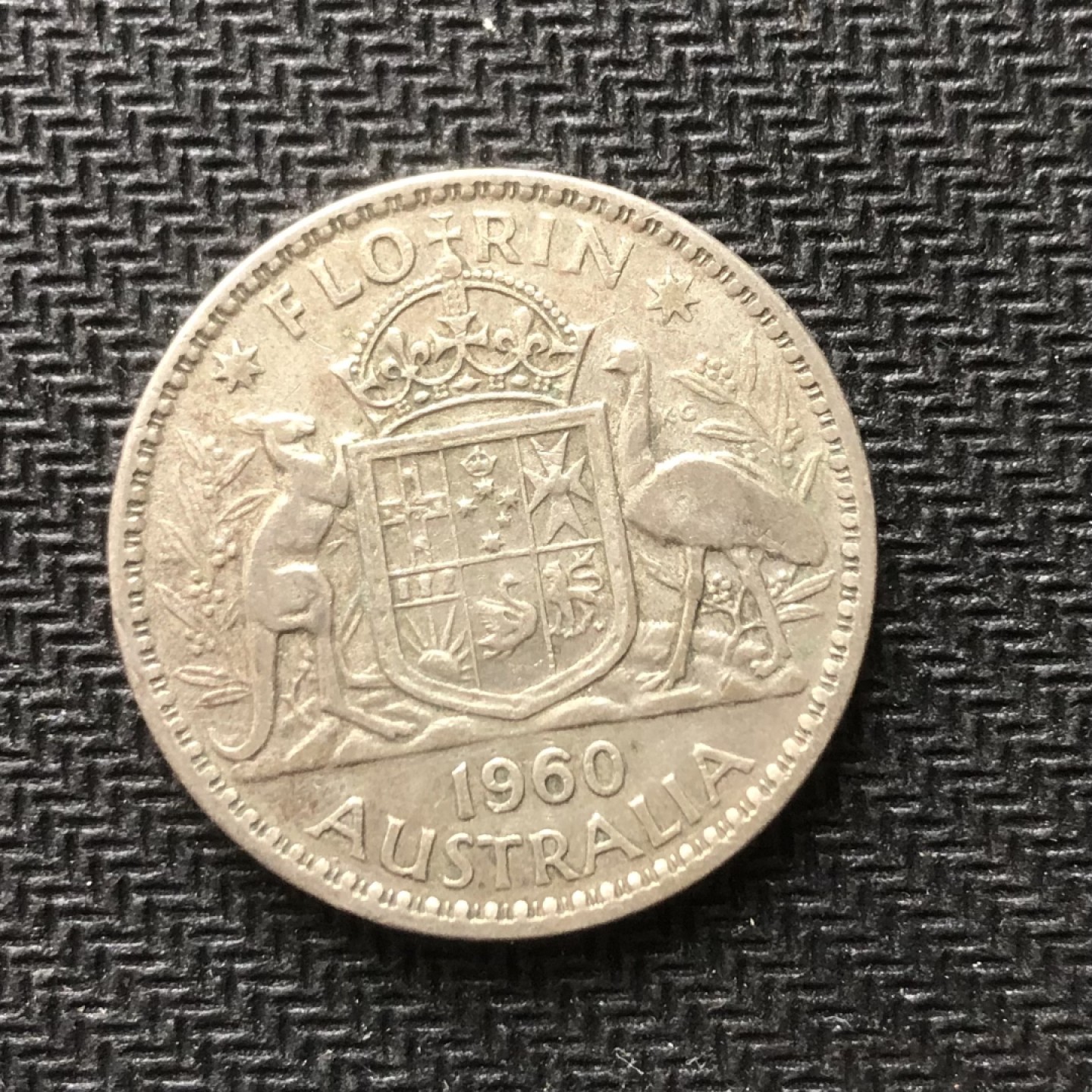 【保诚微拍】【全场包邮】第22期 $ 银币专场 $ Silver Coins  澳大利亚 伊丽莎白二世 1960年 弗洛林（2先令）银币 （ 直径：28mm 11.2克 0.5银）