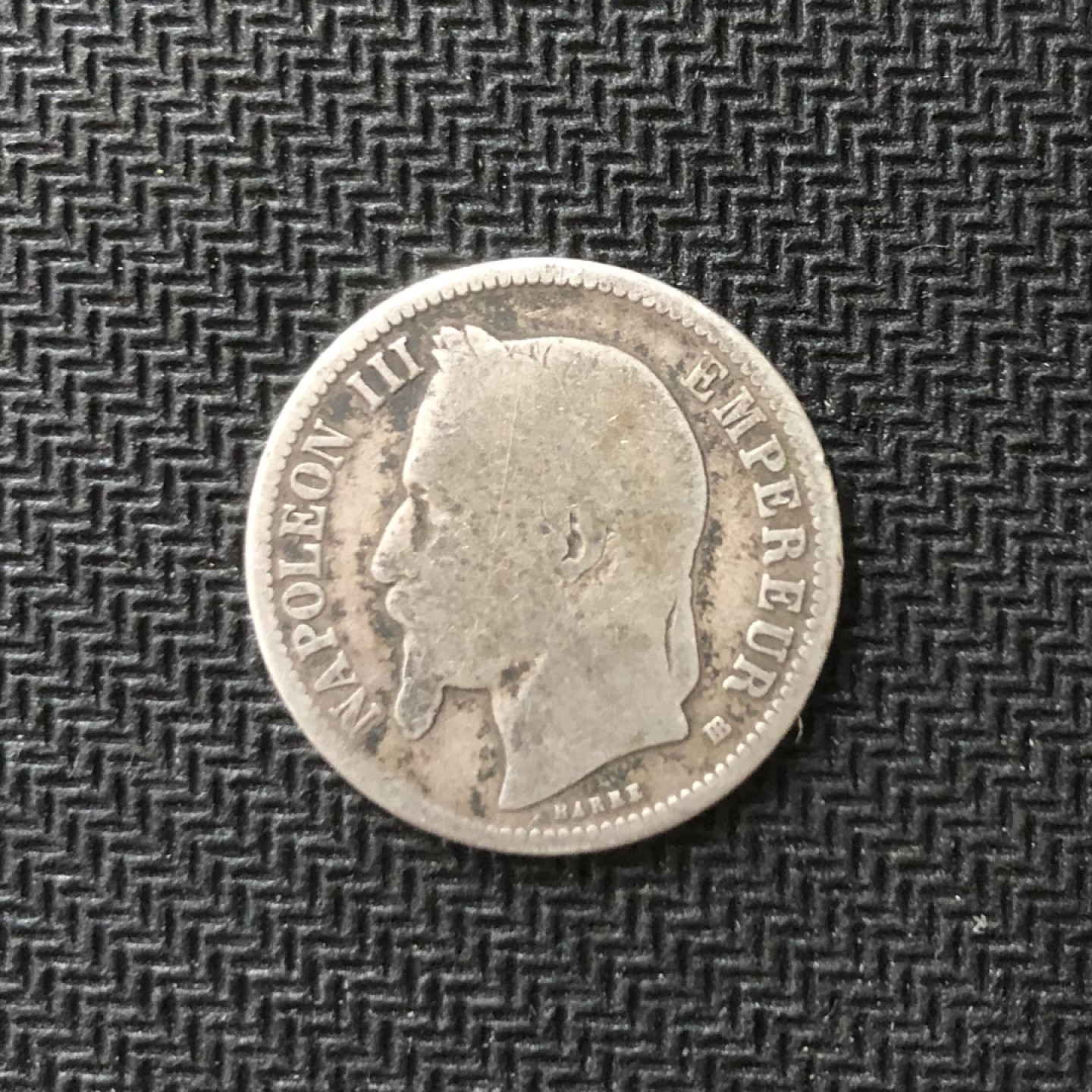 【保诚微拍】【全场包邮】第22期 $ 银币专场 $ Silver Coins  法国  拿破仑三世 1866年 1法郎 硬币 银币（5克，0.835银）