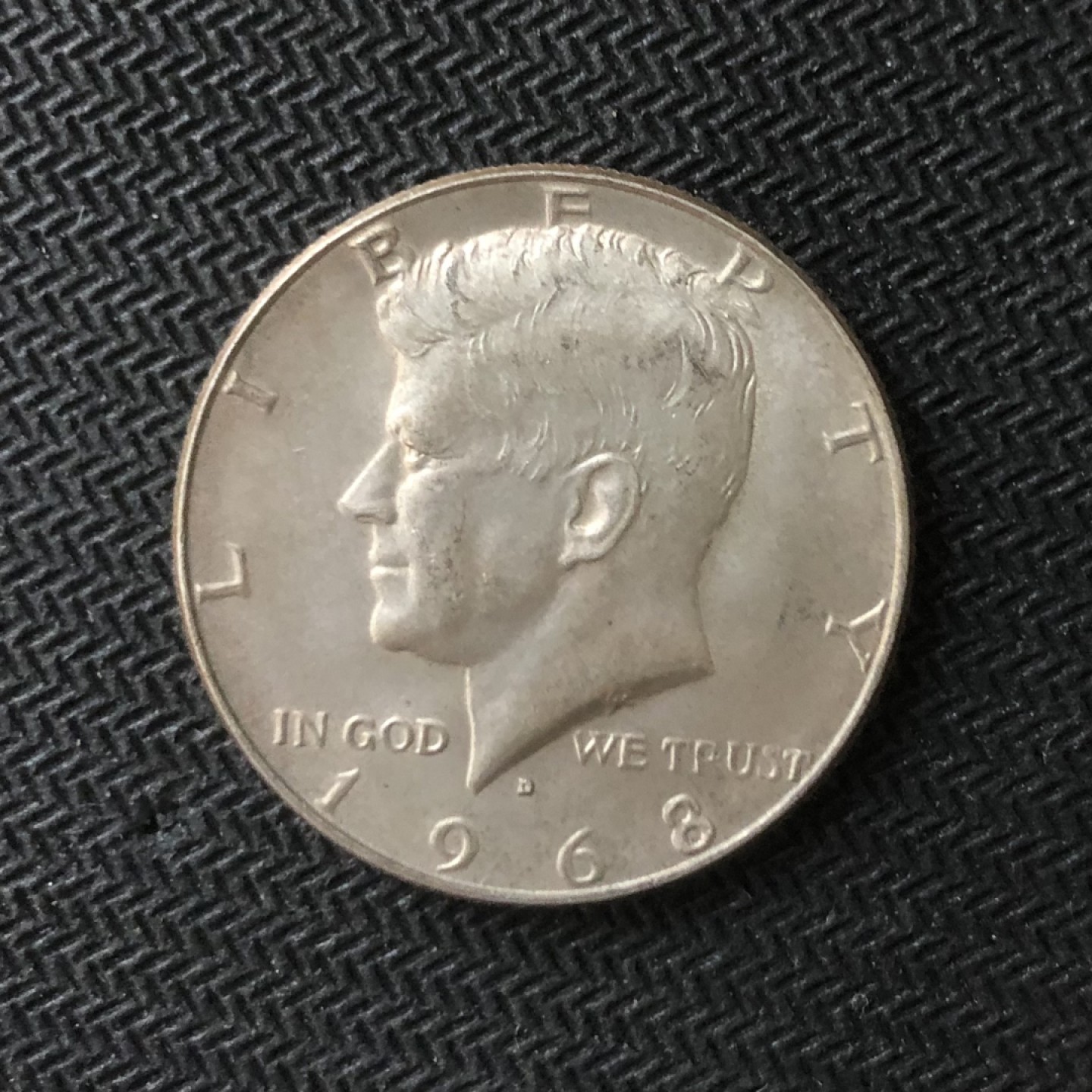 【保诚微拍】【全场包邮】第22期 $ 银币专场 $ Silver Coins  美国 1968年 肯尼迪总统 半美元的银币 (13克，0.4银)