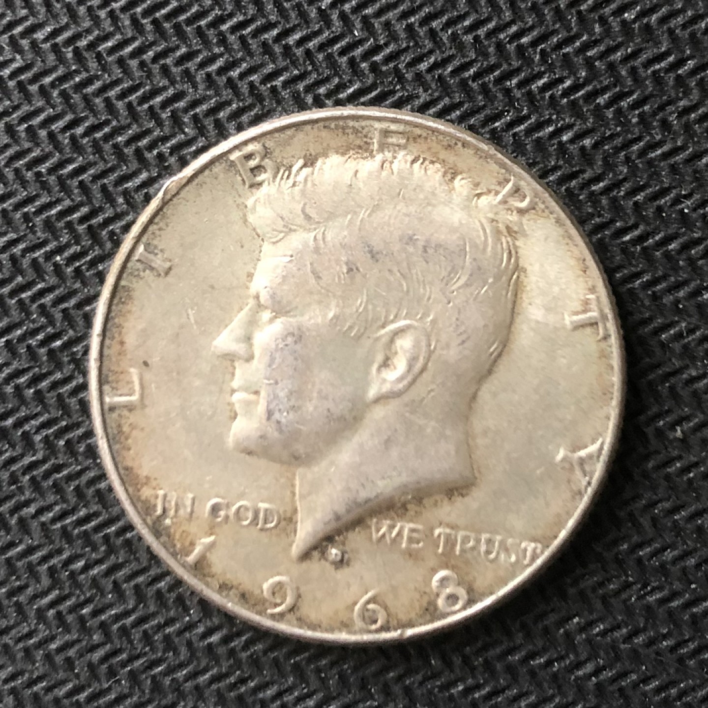 【保诚微拍】【全场包邮】第22期 $ 银币专场 $ Silver Coins  美国 1968年 肯尼迪总统 半美元的银币 (13克，0.4银)